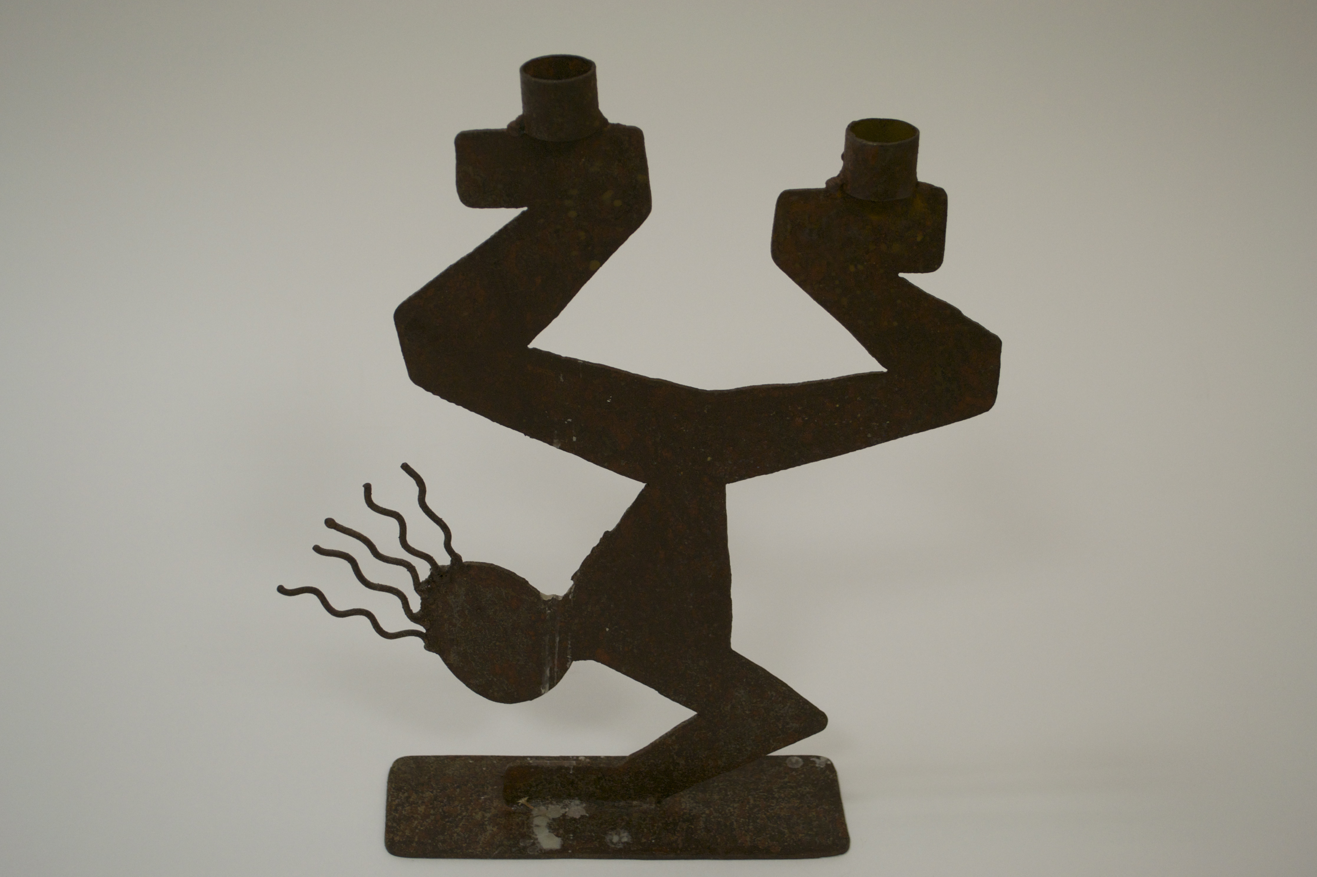 Modern Hammered Metal Candle Holder