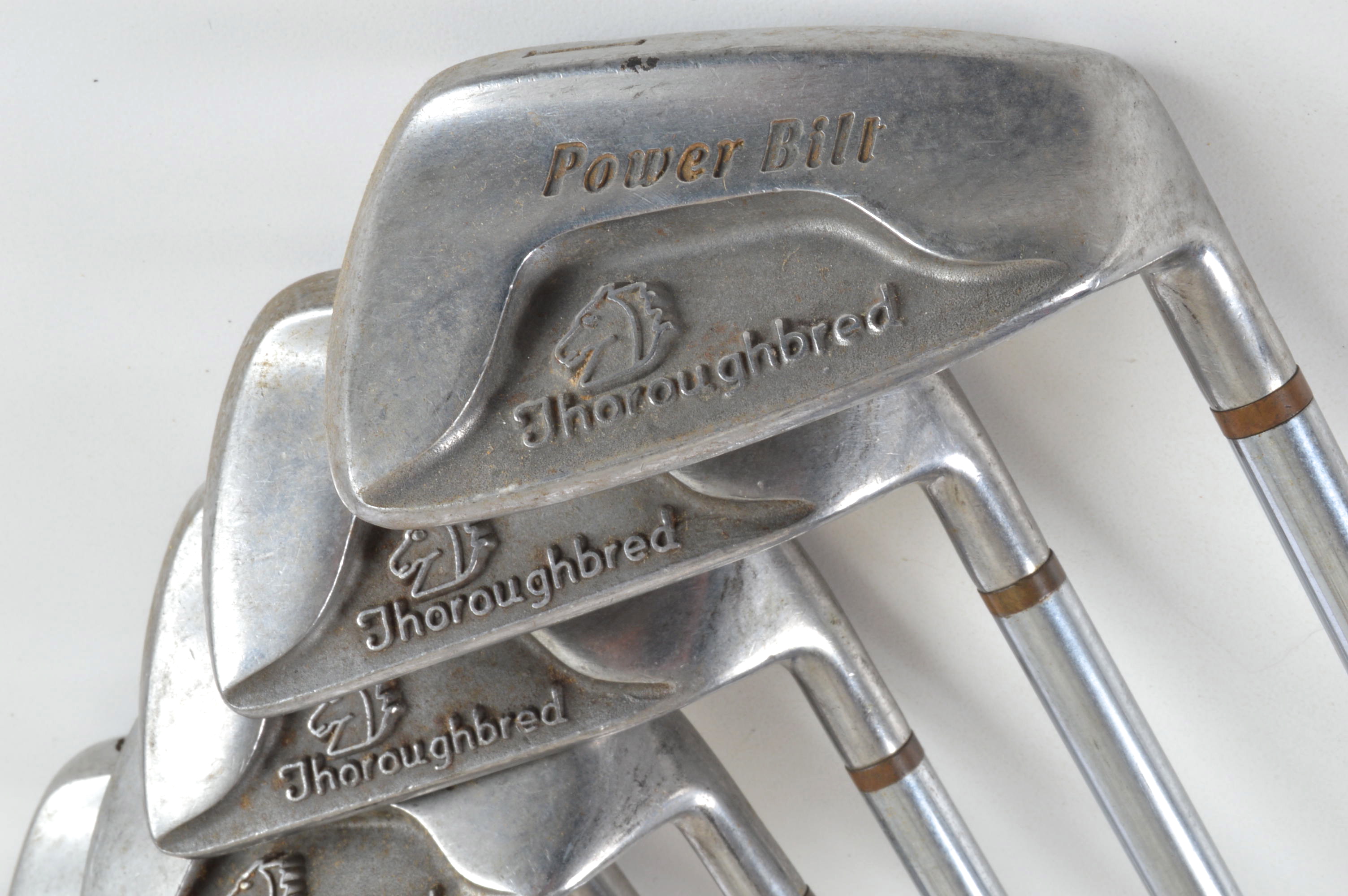 Vintage Leather Royal Golf Bag with Clubs