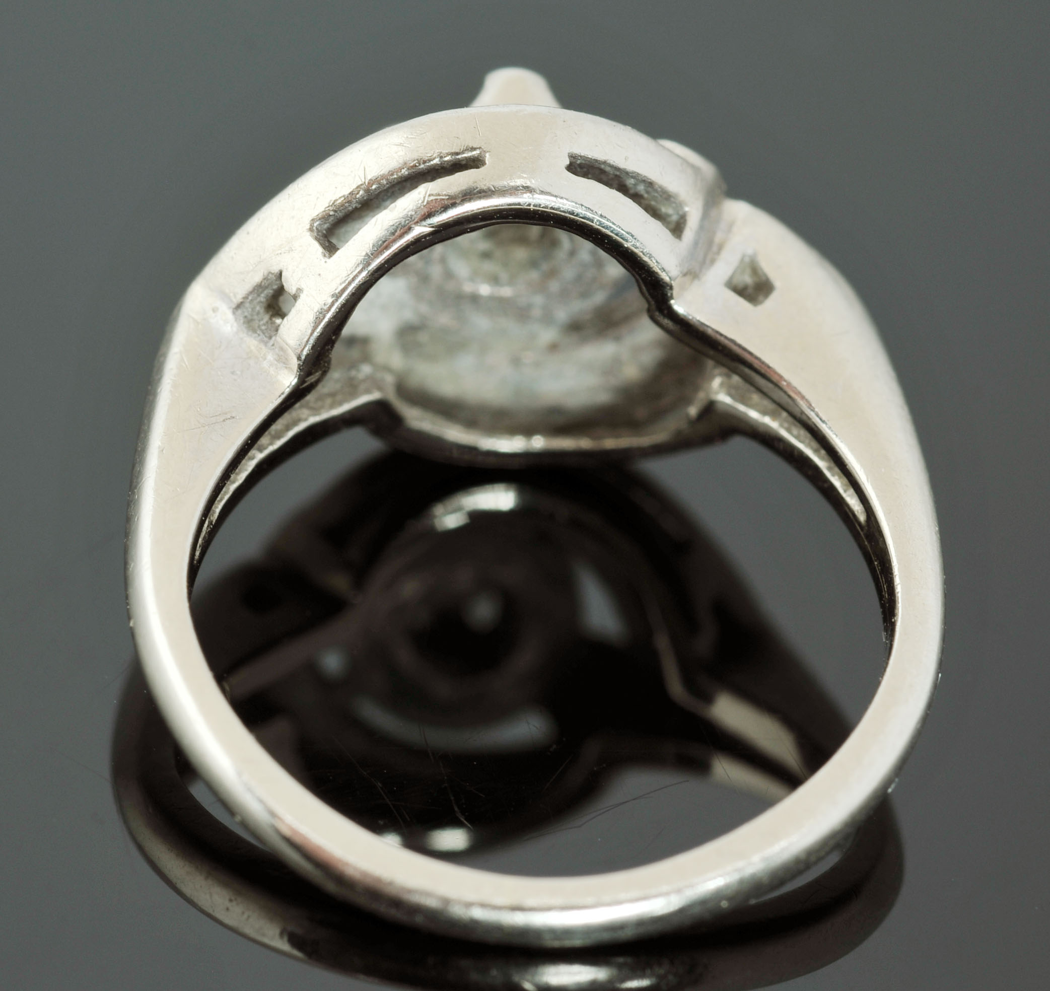 Vintage 14 K White Gold and Diamond Ring