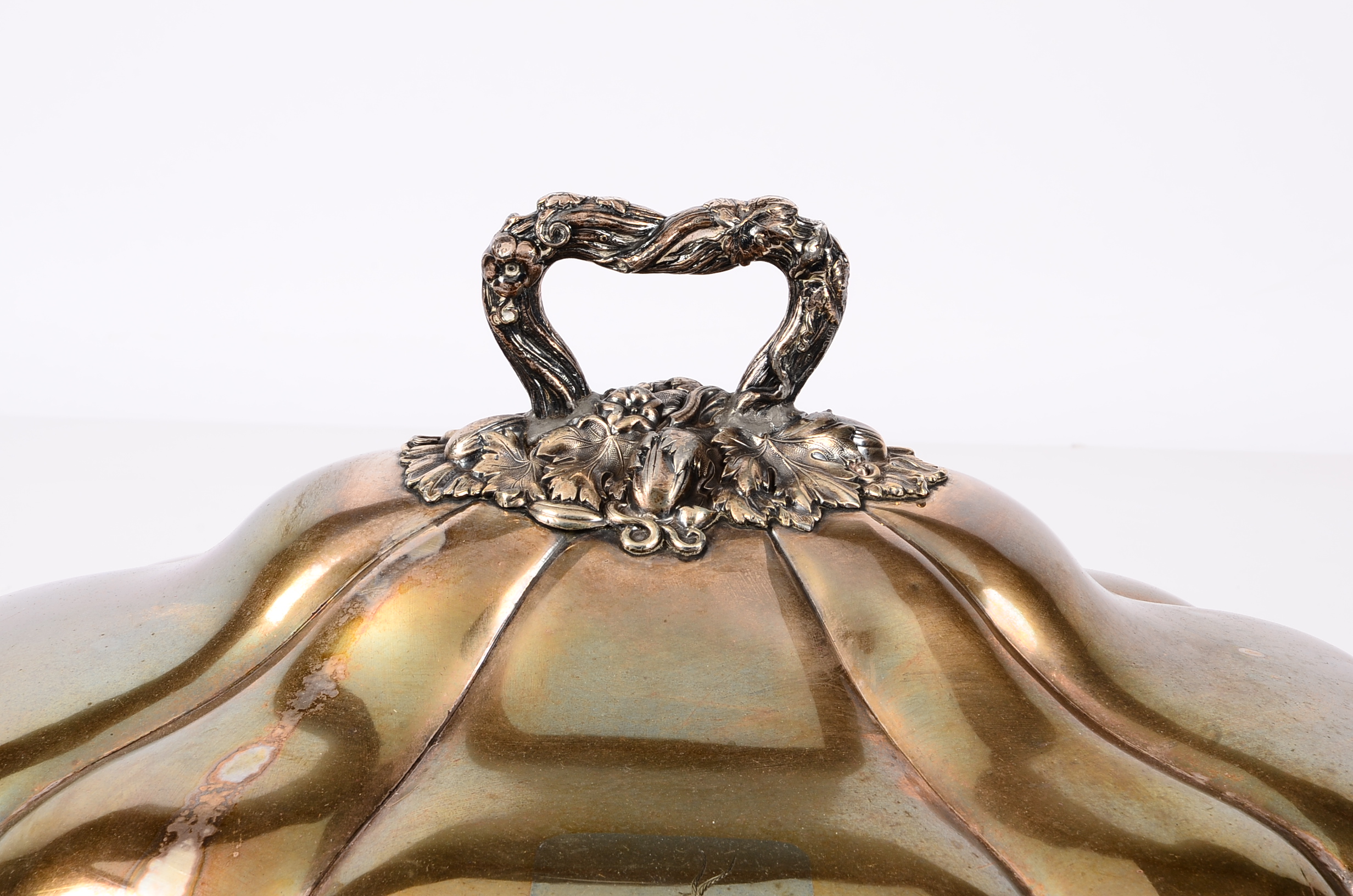 Unmatched Antique Silver Plate Meat Platter and Dome Cover