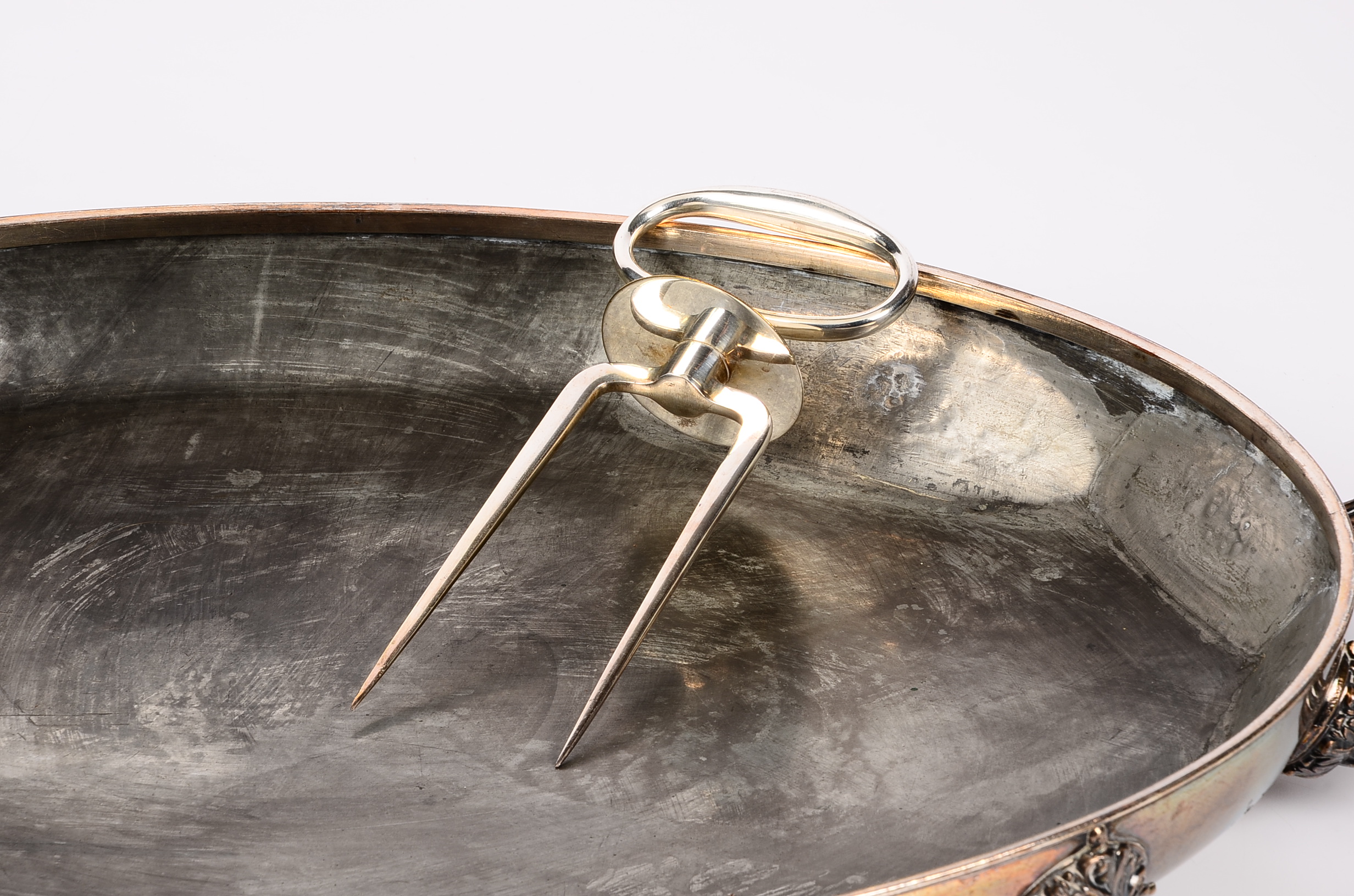 Unmatched Antique Silver Plate Meat Platter and Dome Cover