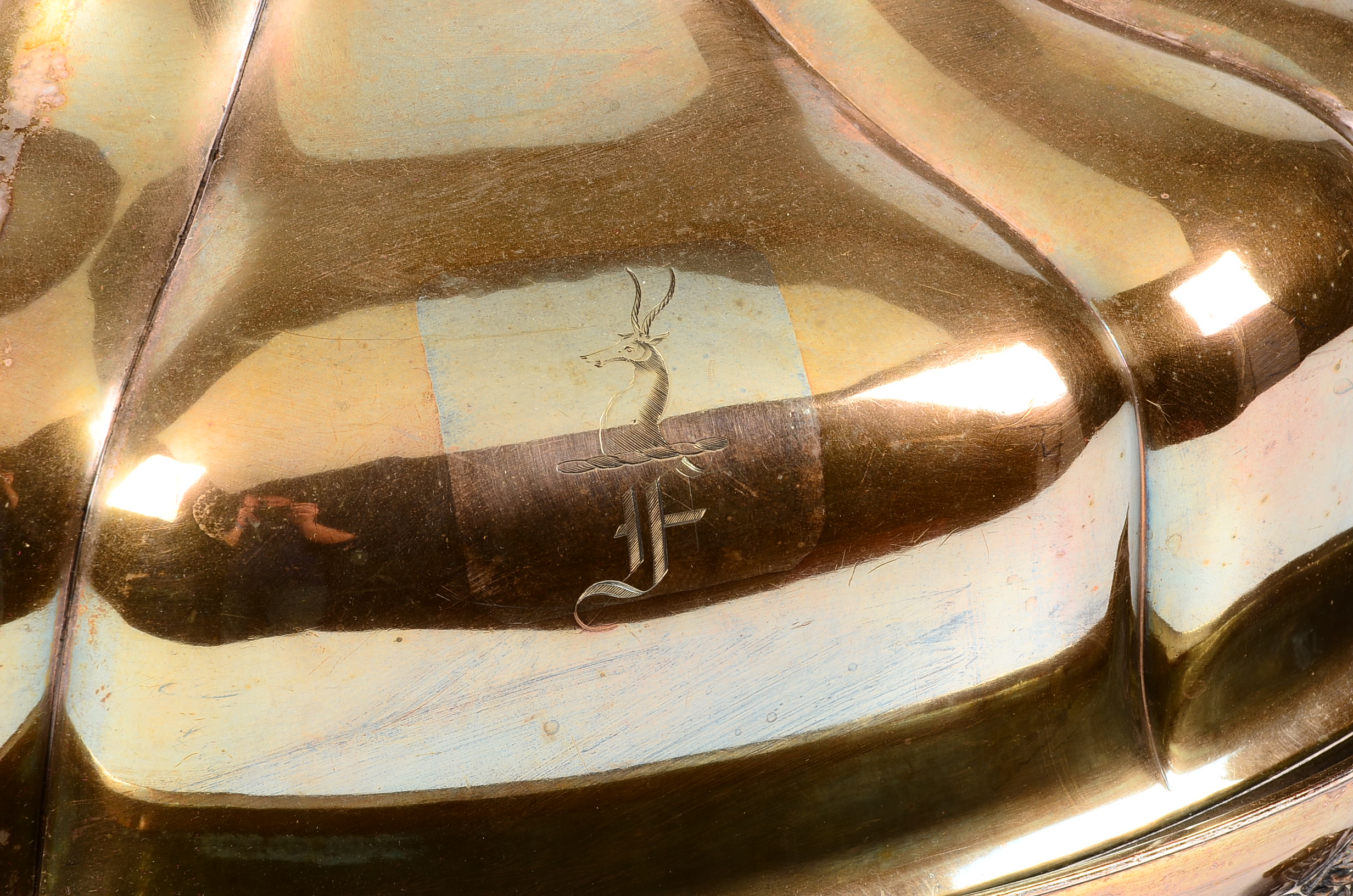 Unmatched Antique Silver Plate Meat Platter and Dome Cover