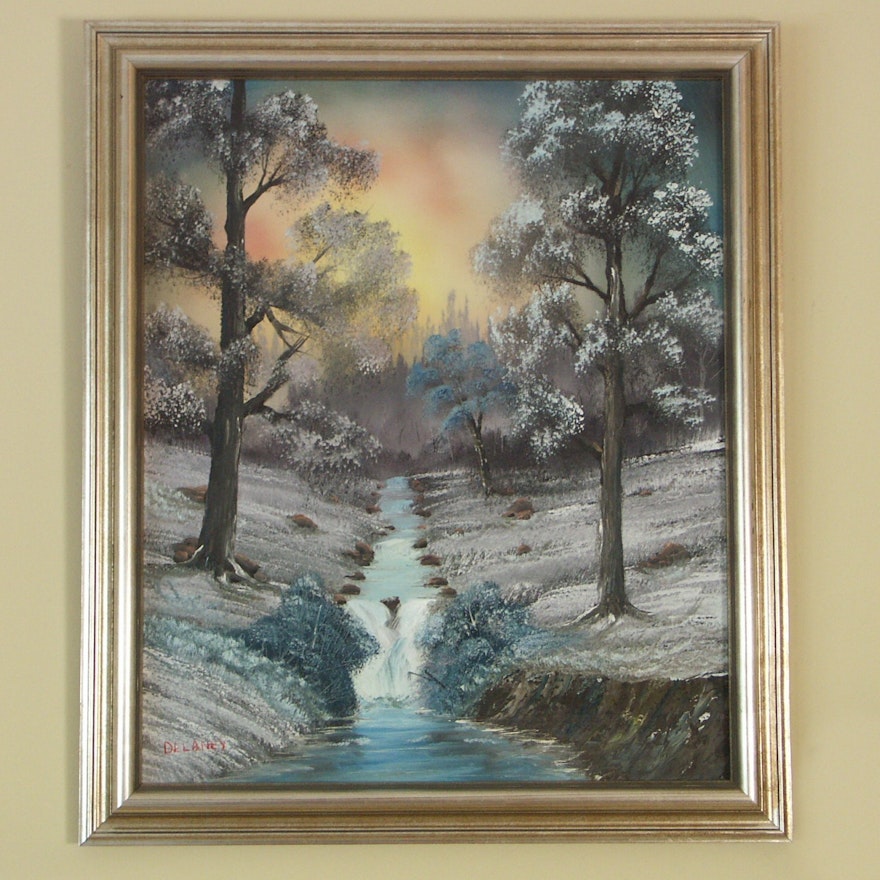 Signed Original Oil Painting Pat Delaney