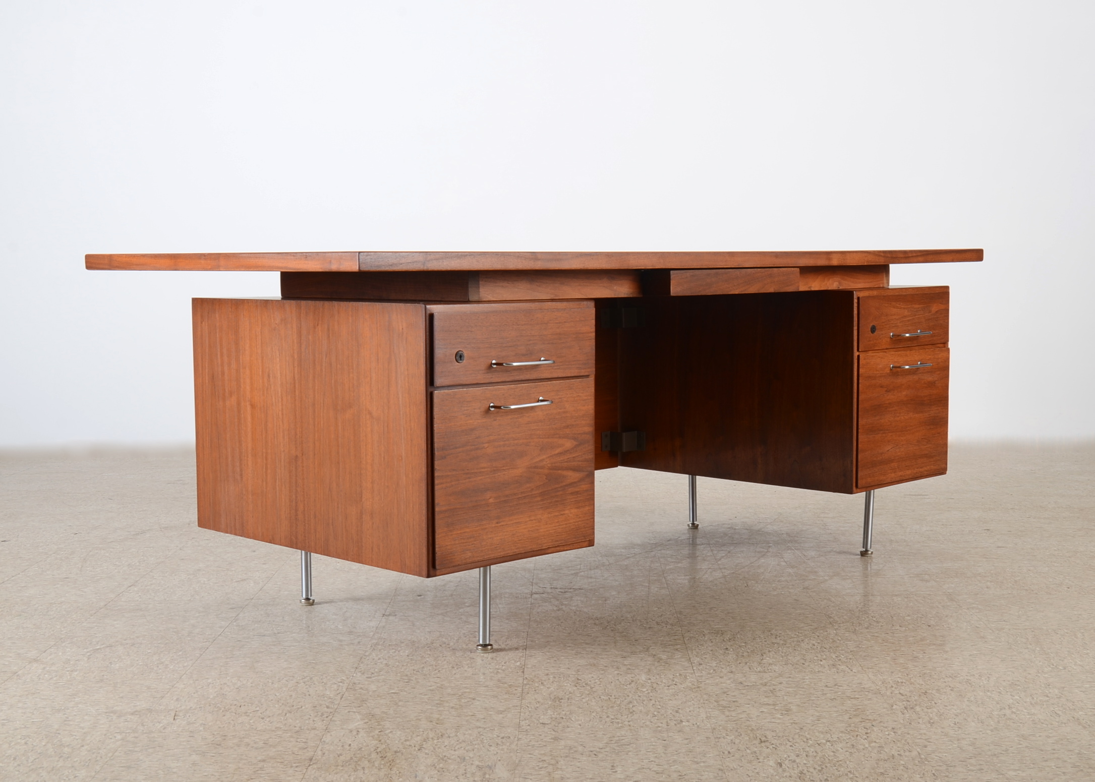 Jens Risom Walnut Executive Desk