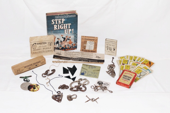 Circus Book 1950 and Vintage Magic Tricks and Metal Puzzles