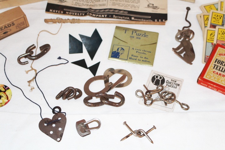 Circus Book 1950 and Vintage Magic Tricks and Metal Puzzles