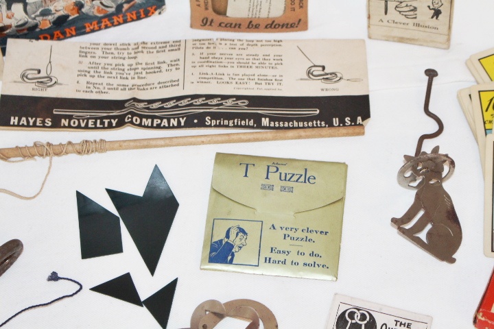 Circus Book 1950 and Vintage Magic Tricks and Metal Puzzles