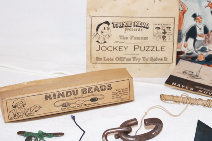 Circus Book 1950 and Vintage Magic Tricks and Metal Puzzles