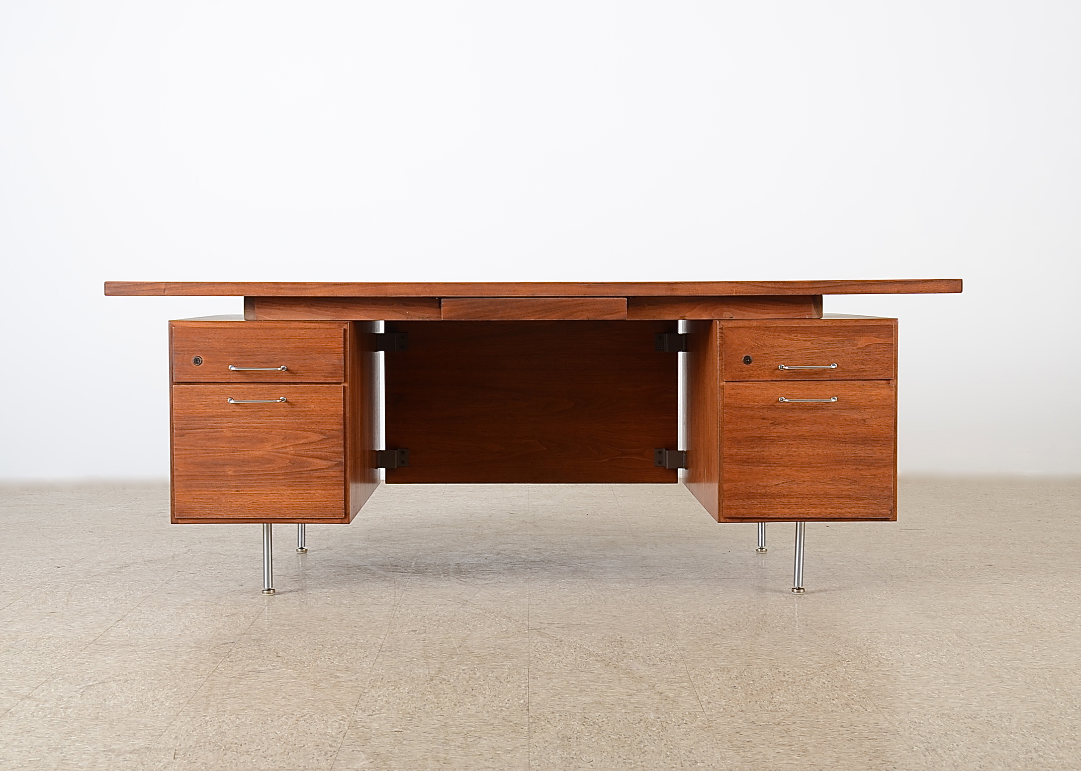 Jens Risom Walnut Executive Desk