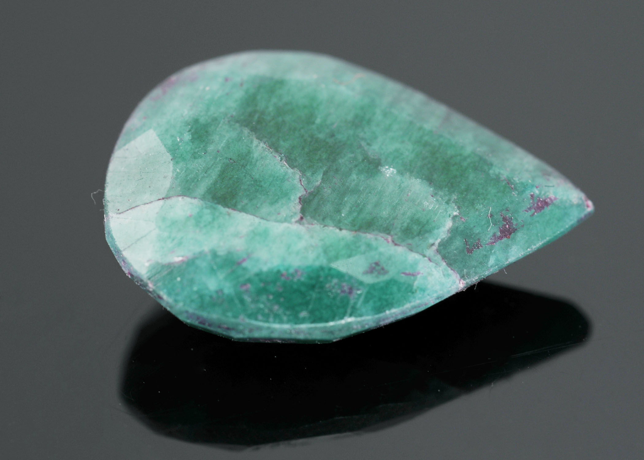 Loose 5.75 Carat Pear Shape Emerald Stone 