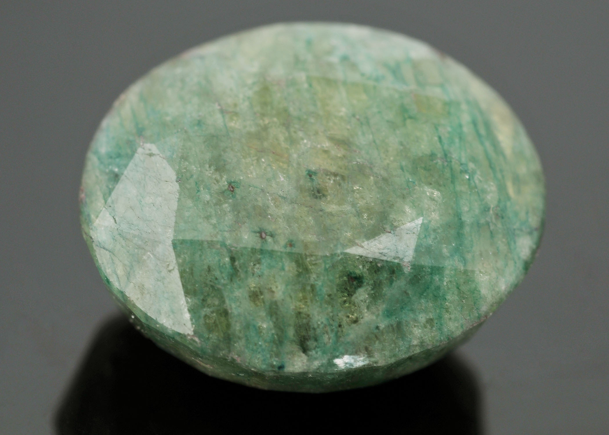 Loose 14.82 Carat Dark Green Oval Emerald Stone 