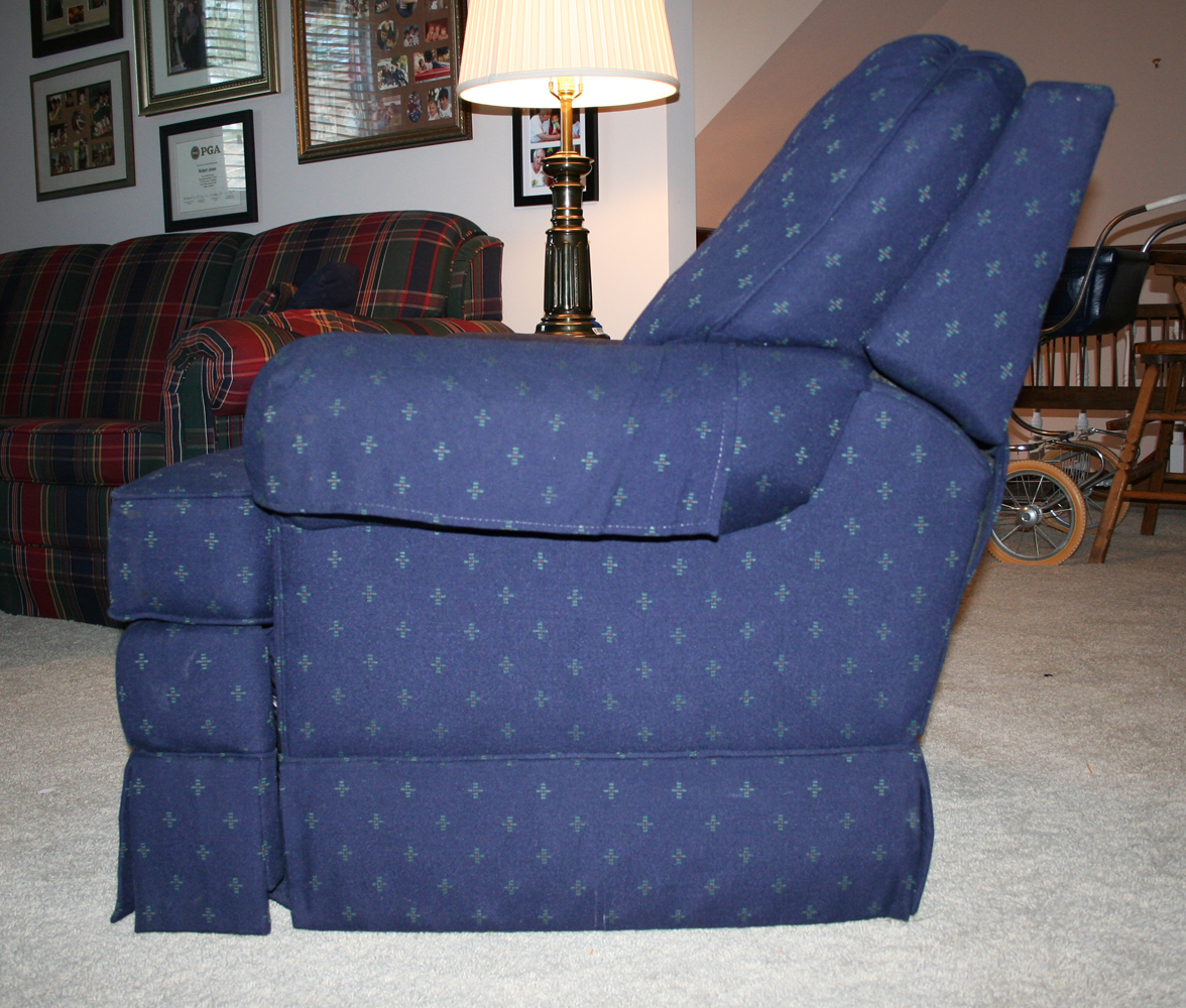 Blue Stuffed Armchair 