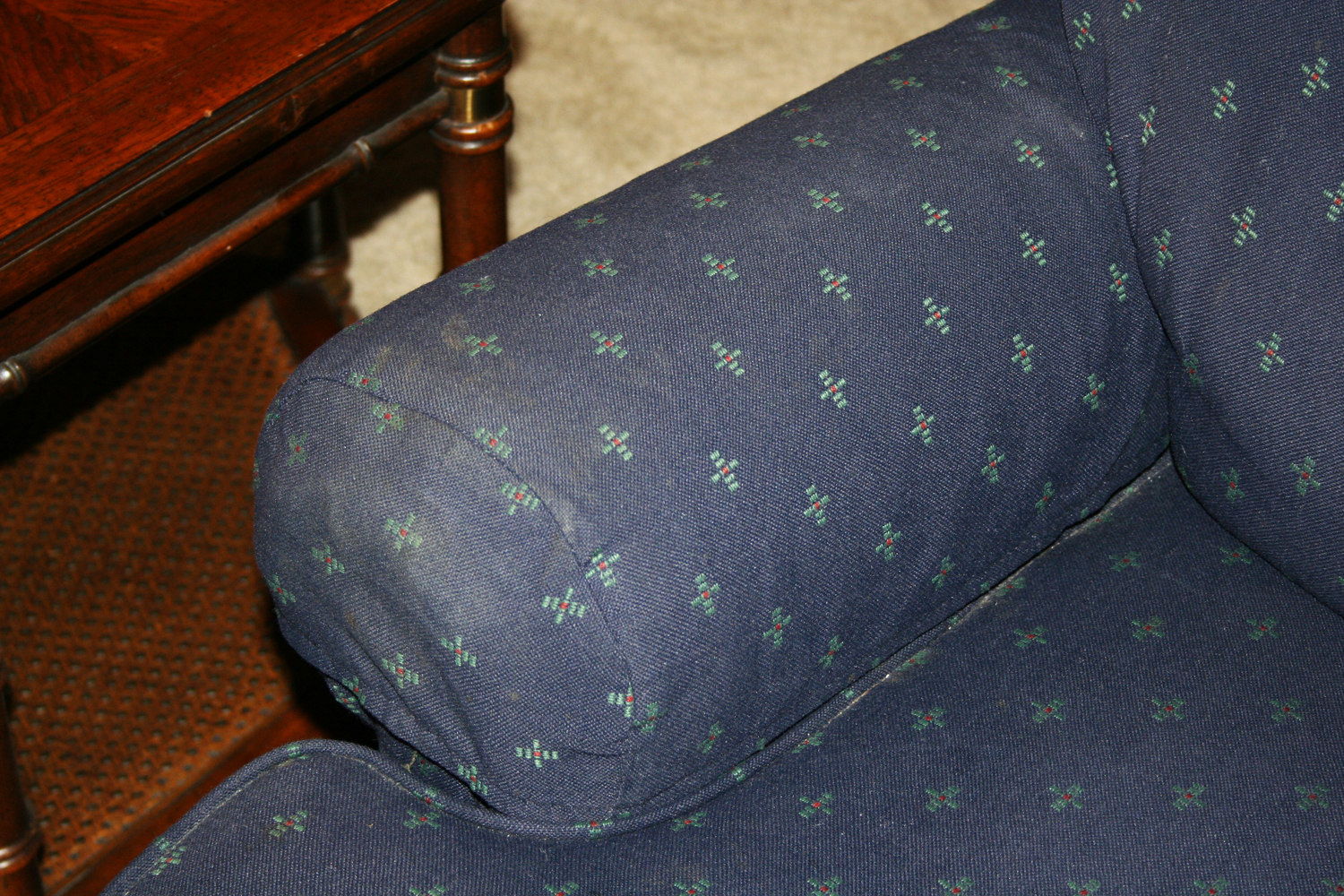 Blue Stuffed Armchair 