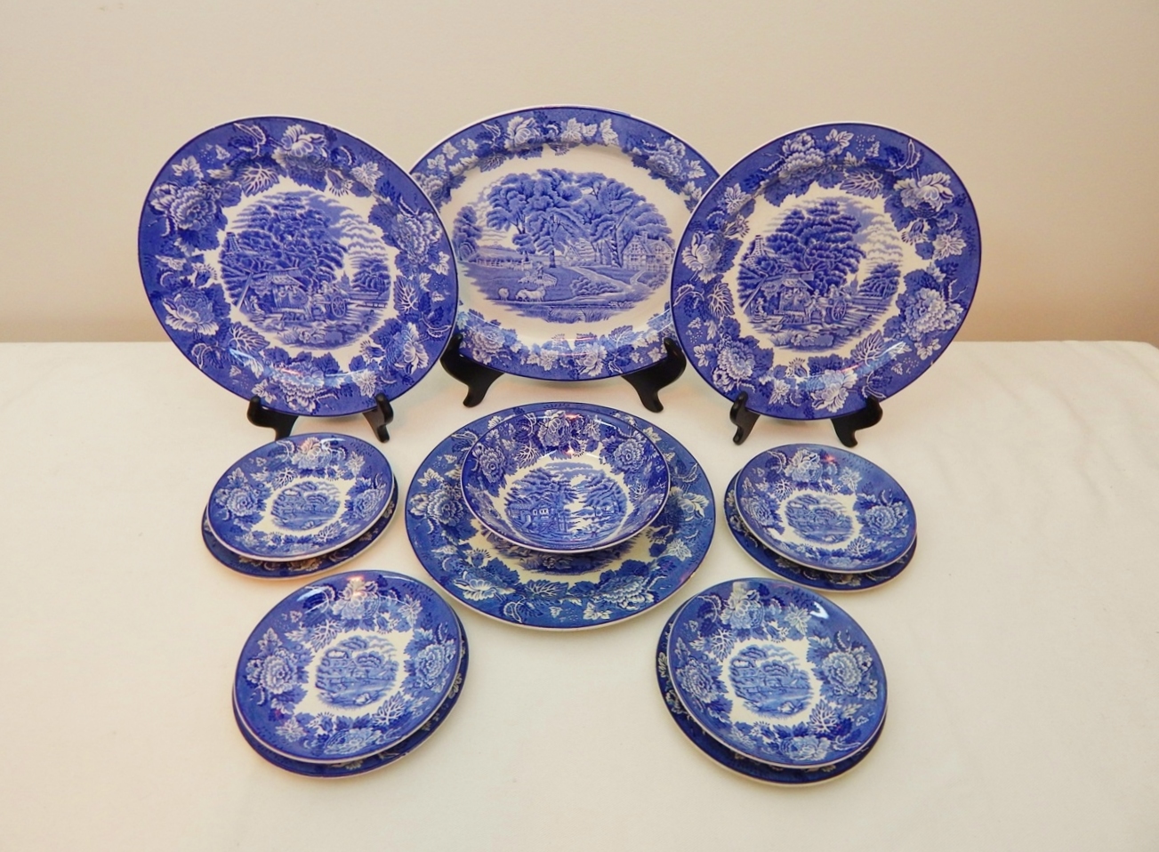 Blue Woods Ware English Scenery China