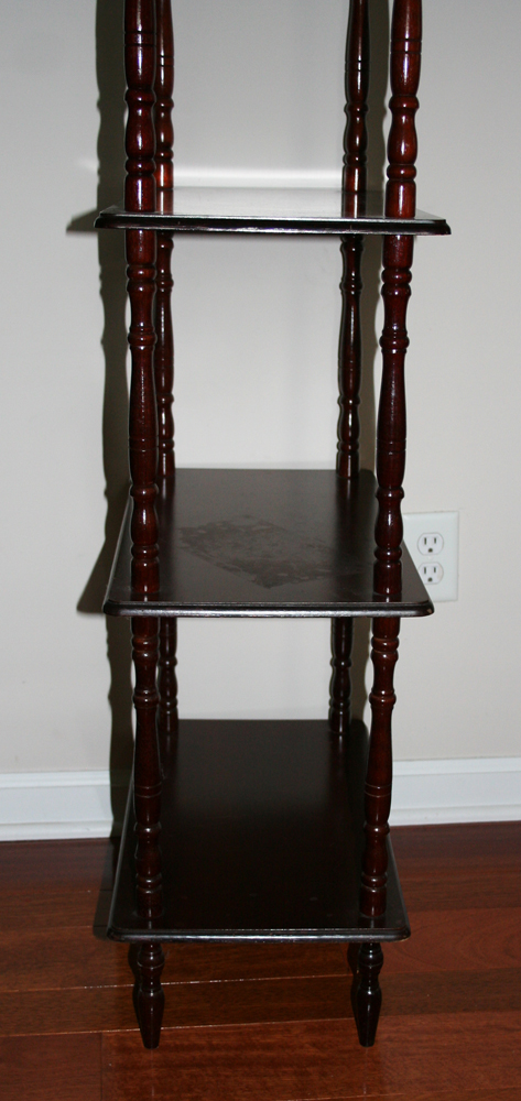 Tall Wooden Display Shelf