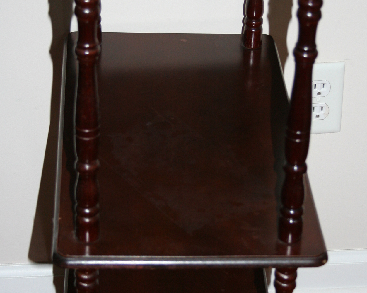 Tall Wooden Display Shelf