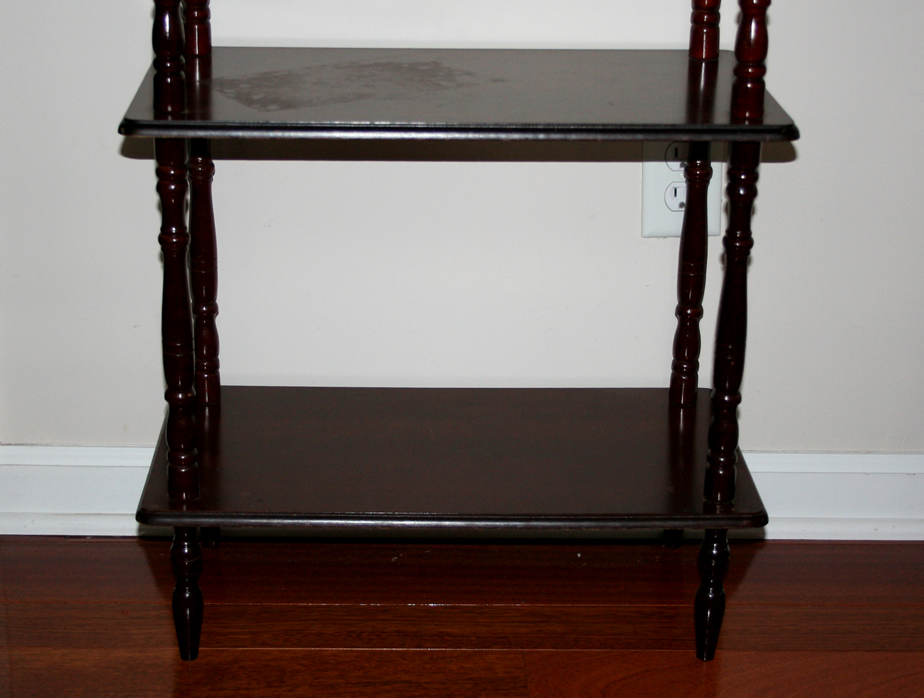 Tall Wooden Display Shelf