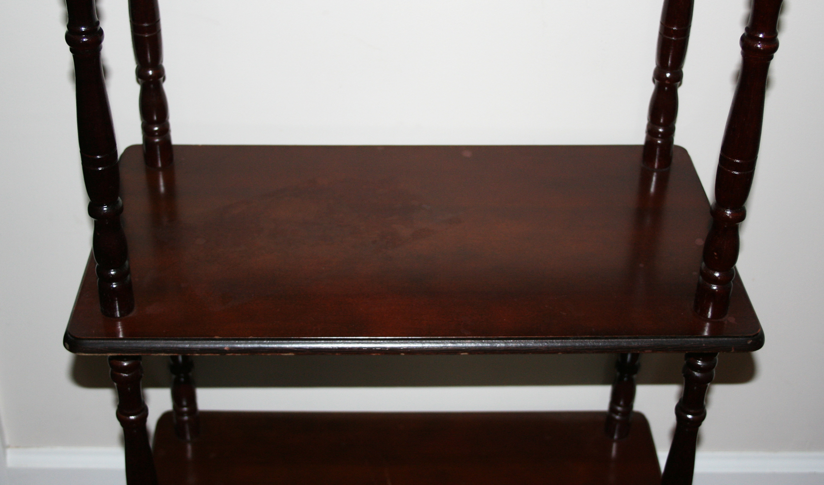 Tall Wooden Display Shelf