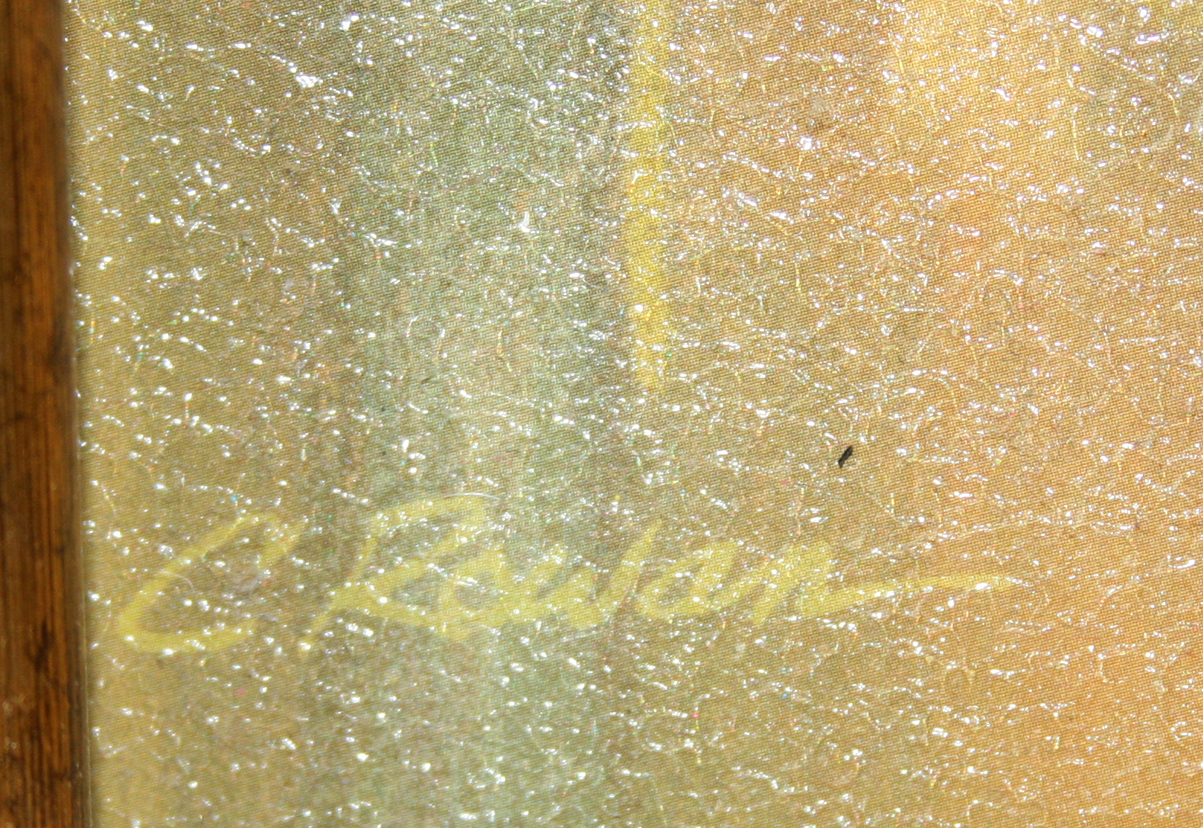 Framed Carol Rowan "Poppies and Larkspur I" Art Print