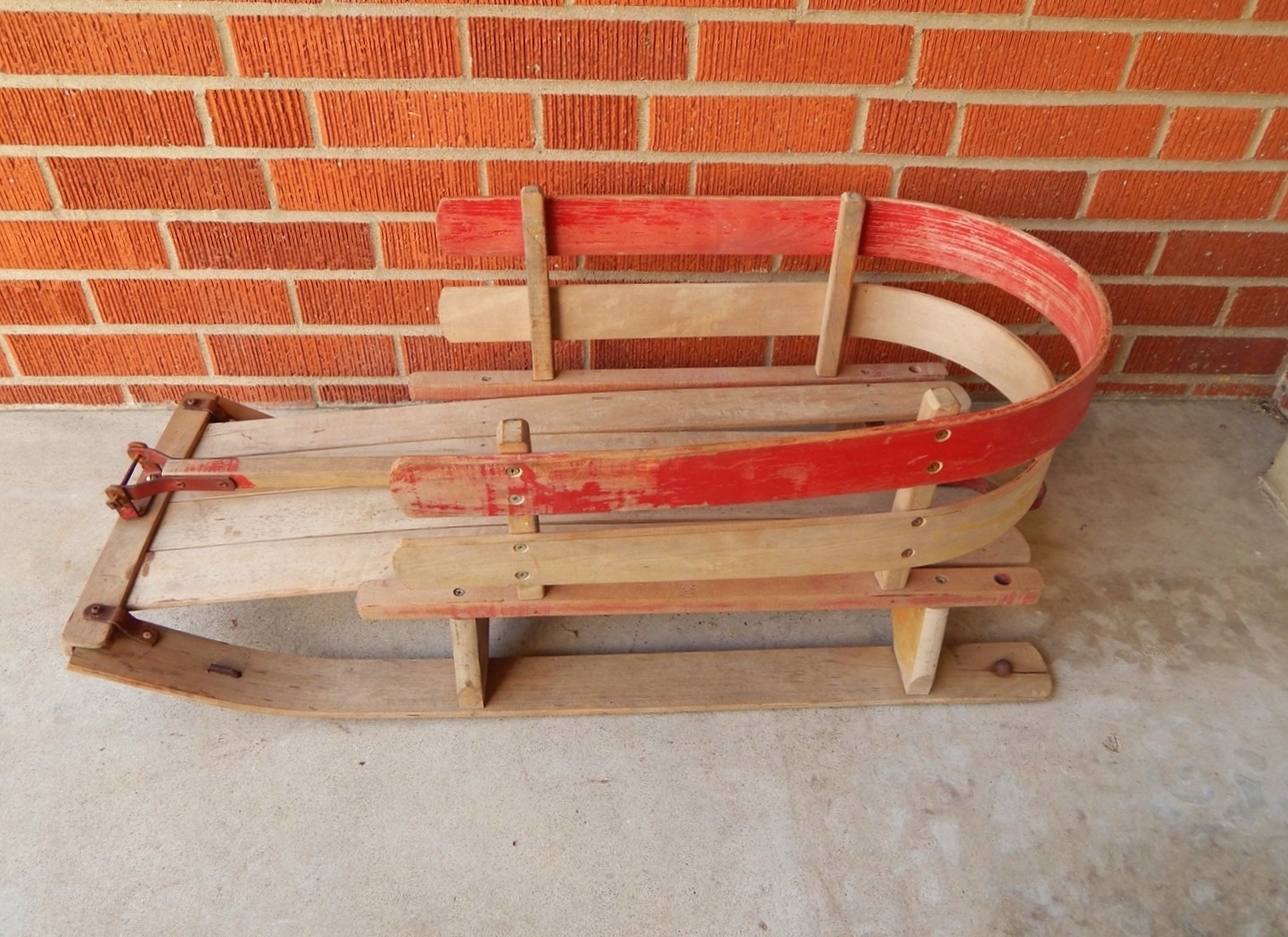 Antique Wooden Baby Sled