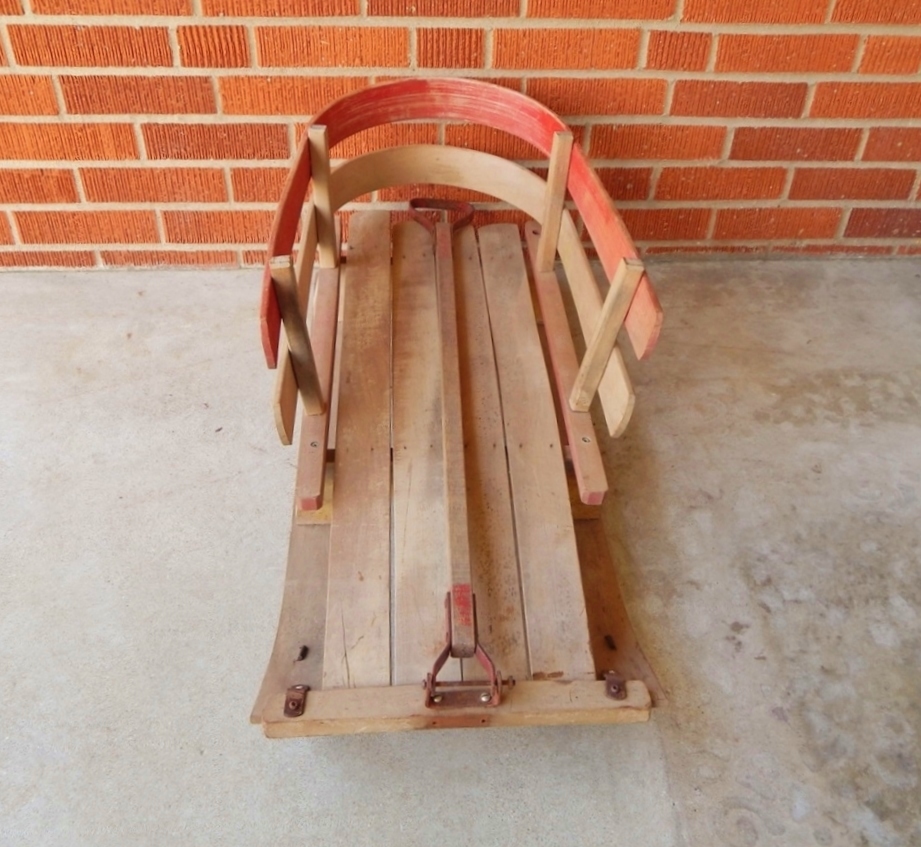 Antique Wooden Baby Sled