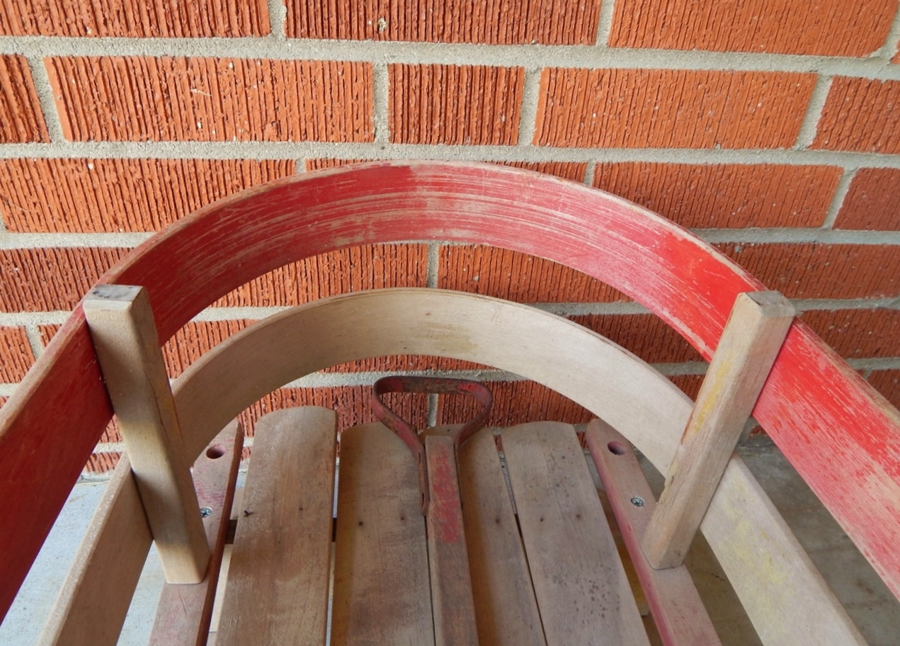 Antique Wooden Baby Sled