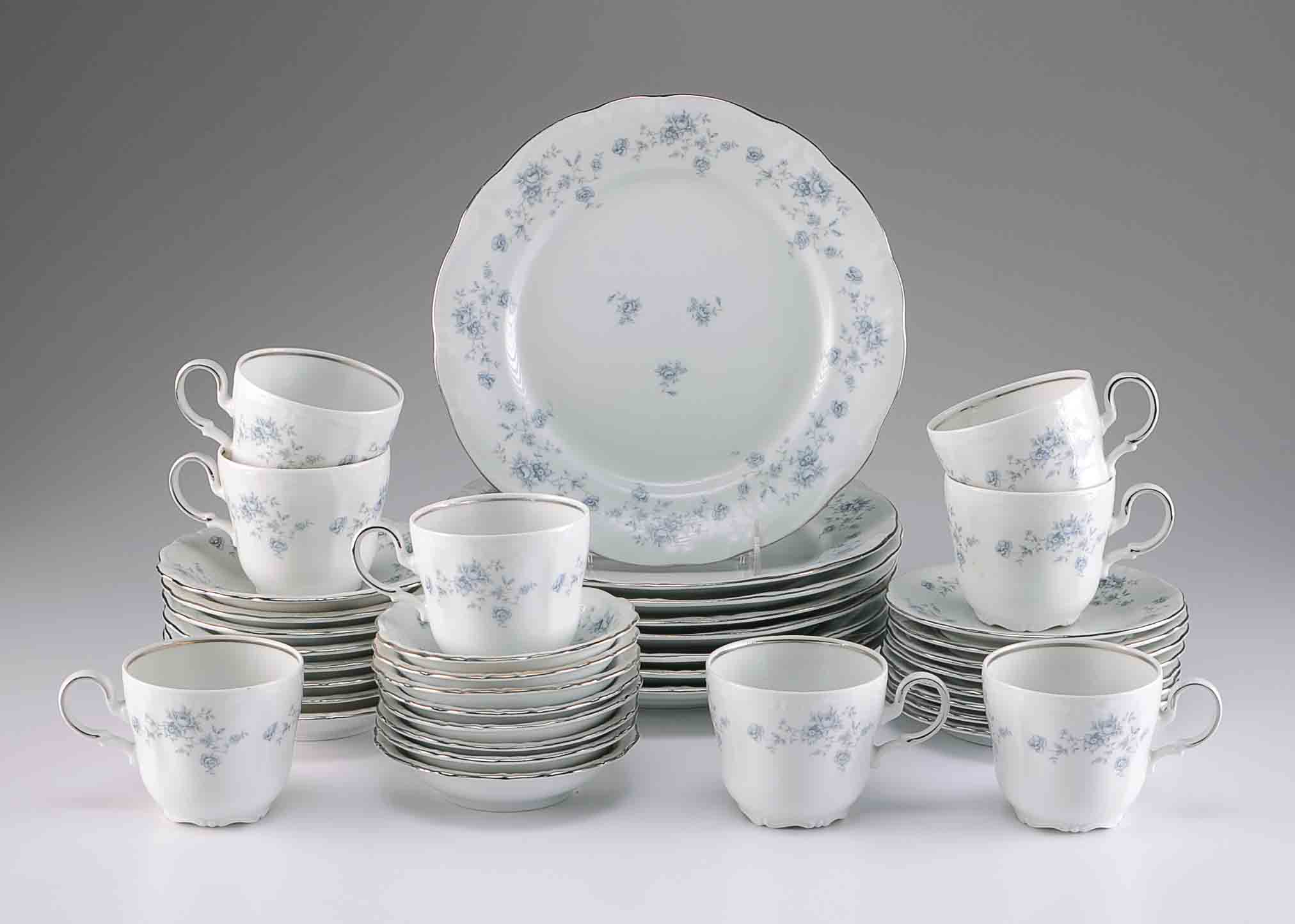 Stunning Johann Haviland "Blue Garland" German China Set