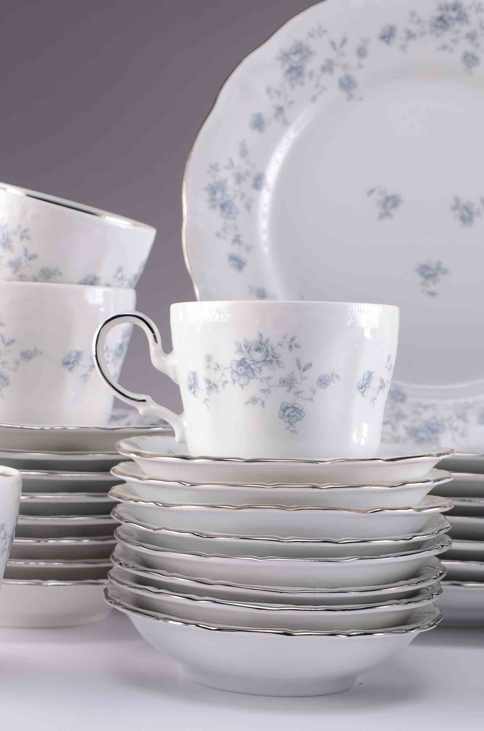 Stunning Johann Haviland "Blue Garland" German China Set