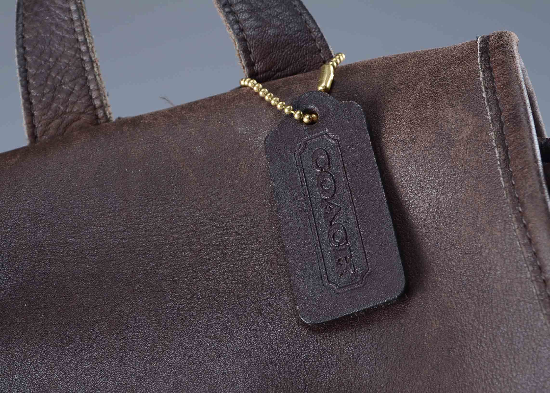 Coach Dark Brown Leather Backpack