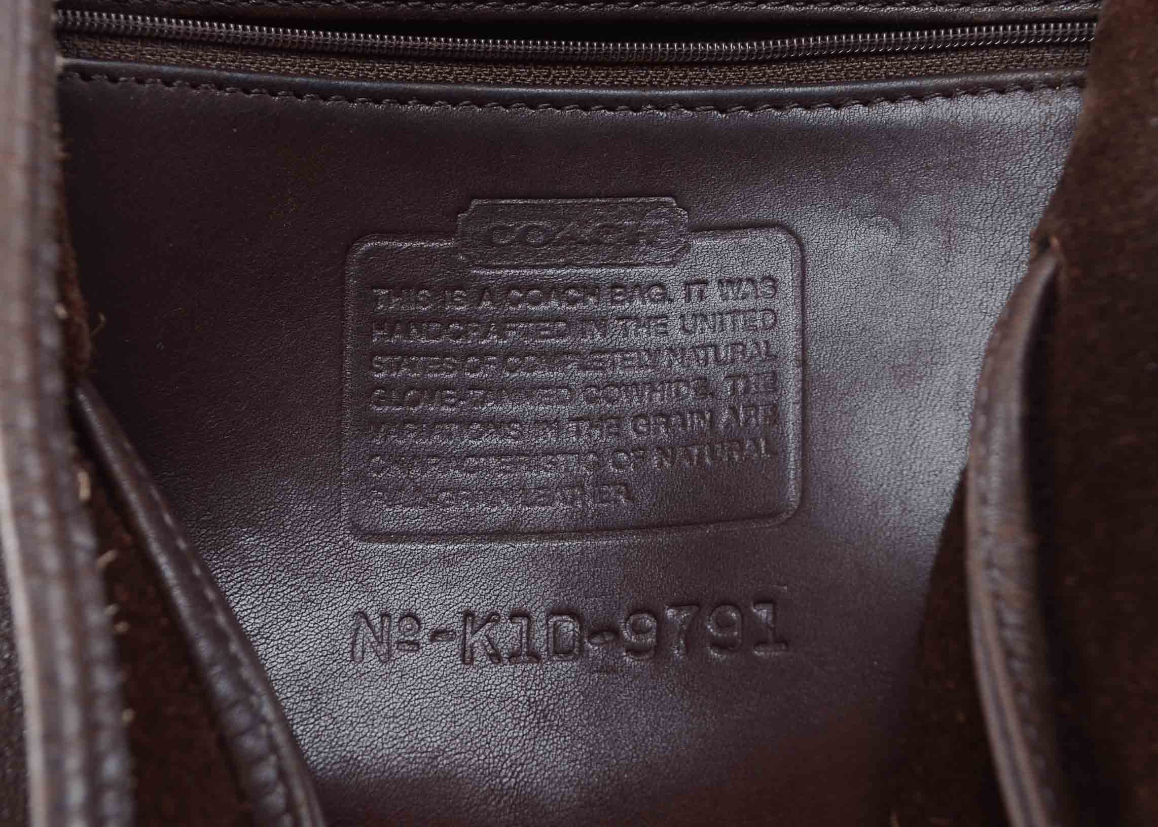 Coach Dark Brown Leather Backpack