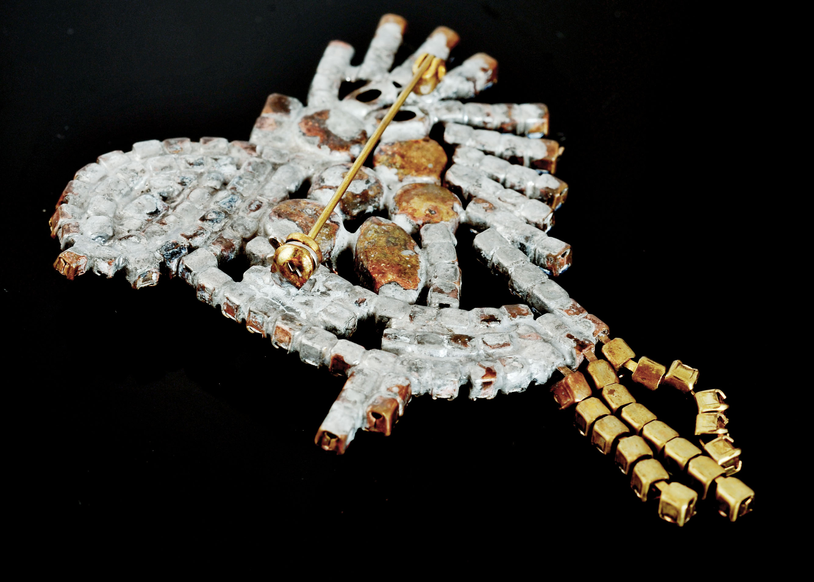 Early 20th Century Czechoslovakian Crystal Rhinestone Bird Pin