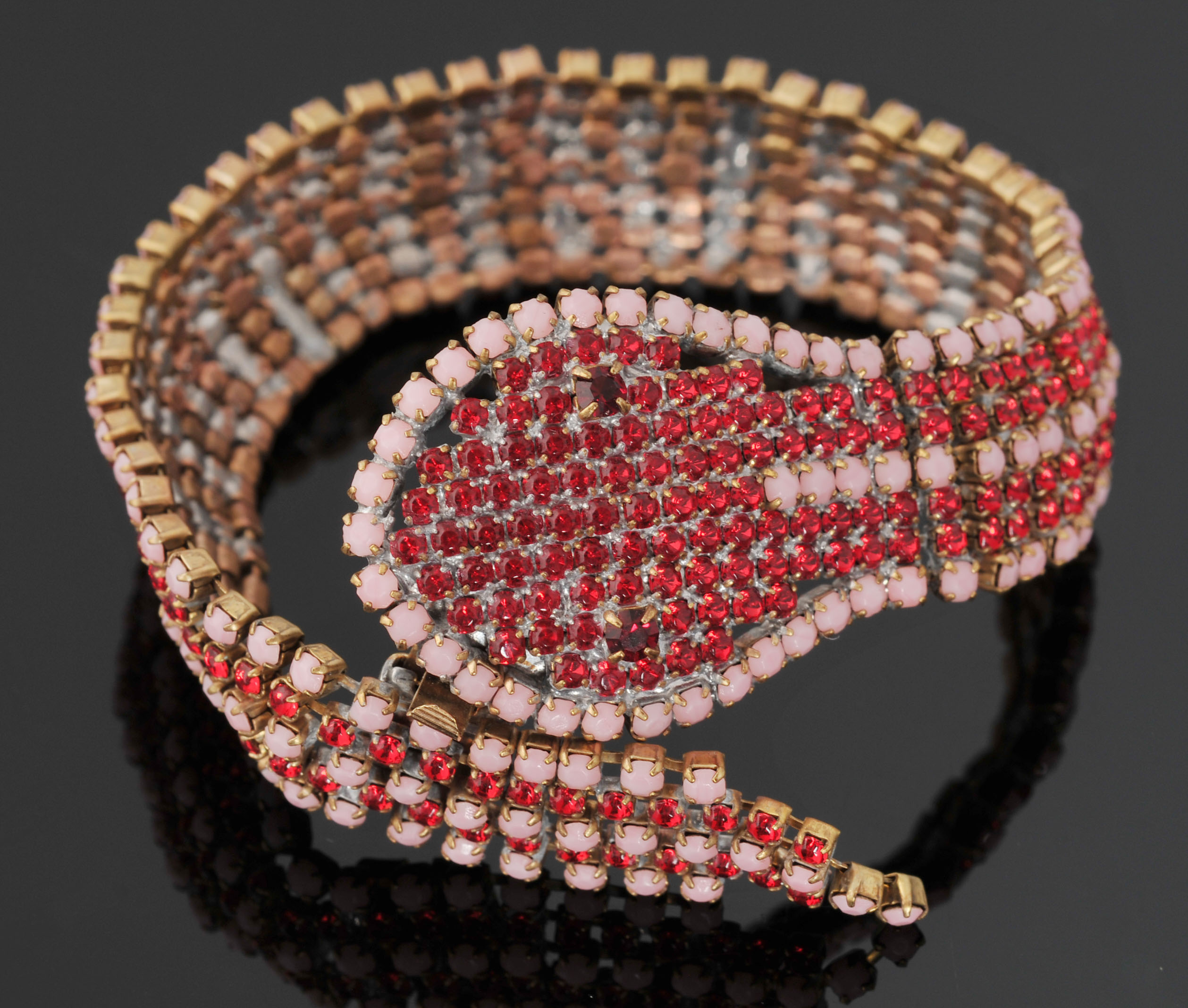 Vintage Czechoslovakian Crystal Snake Choker and Bracelet