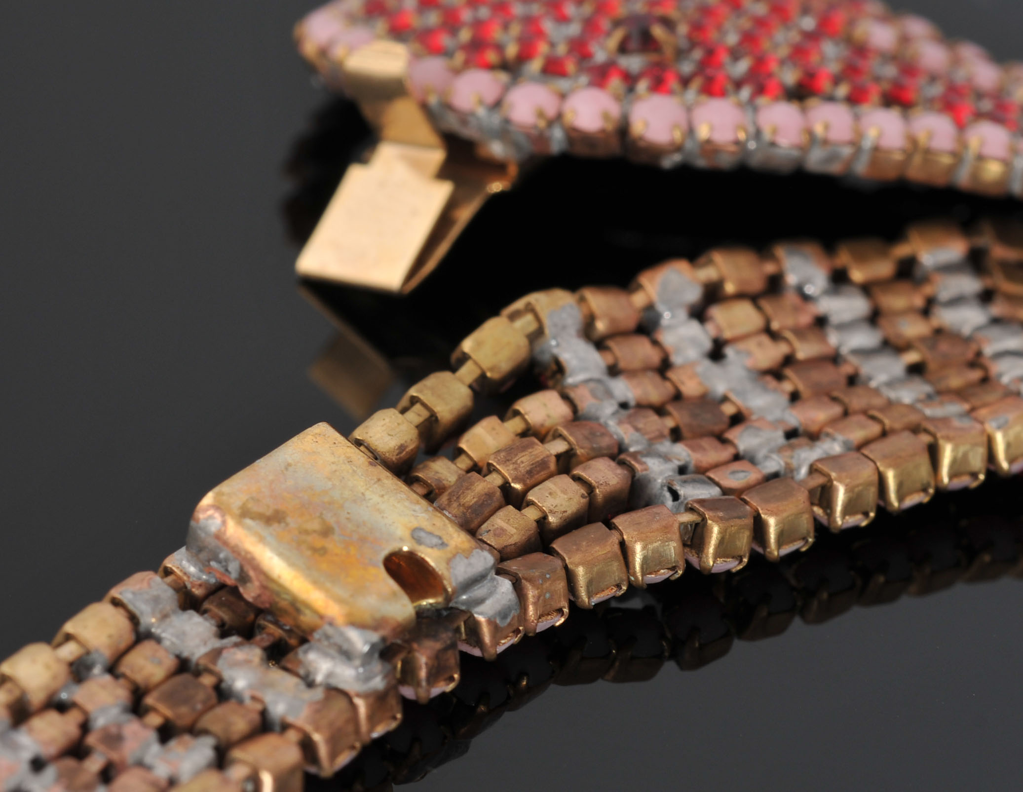 Vintage Czechoslovakian Crystal Snake Choker and Bracelet