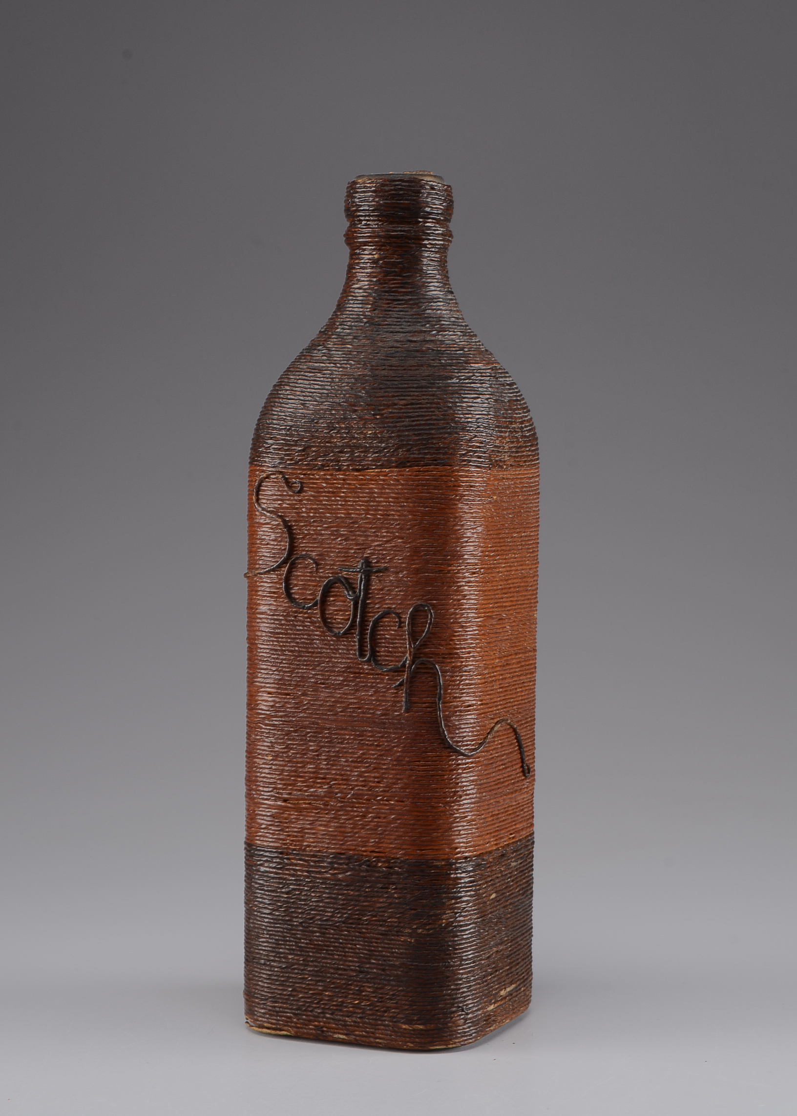 Trio of Vintage Wrapped Bottles 