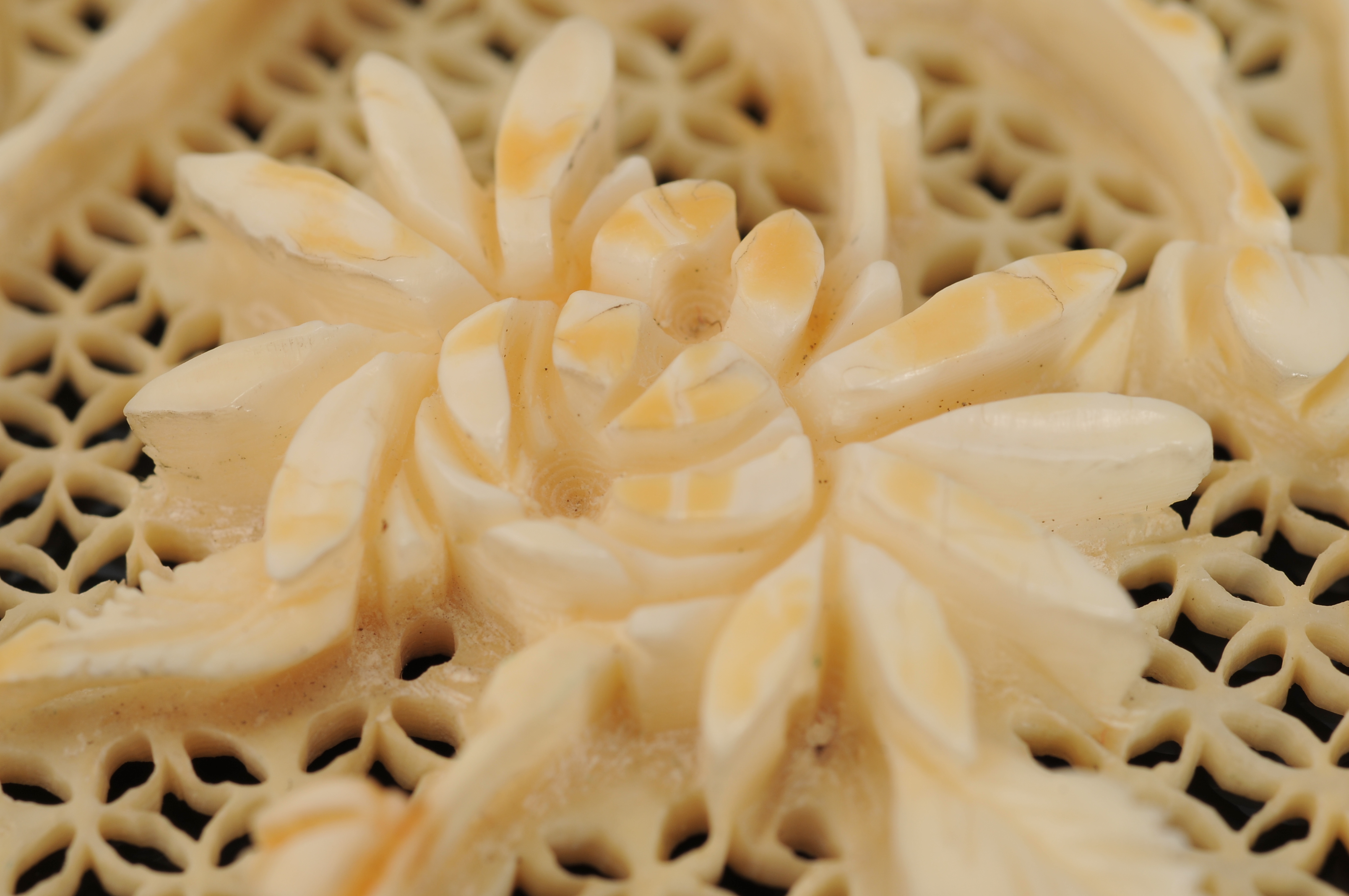 Chinese Hand-Carved Ivory Openwork Pendant 