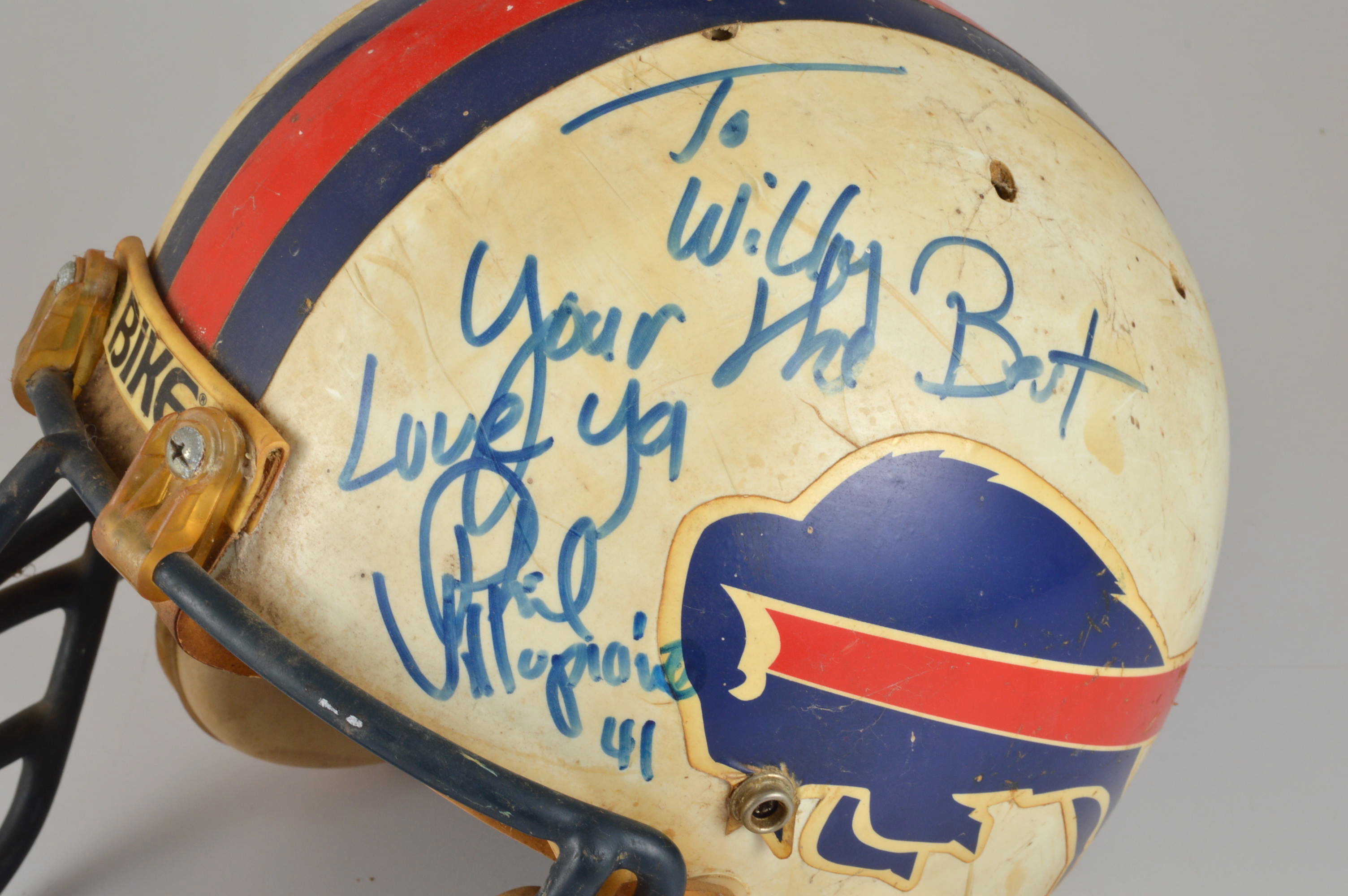 Buffalo Bills Phil Villapiano Signed Helmet