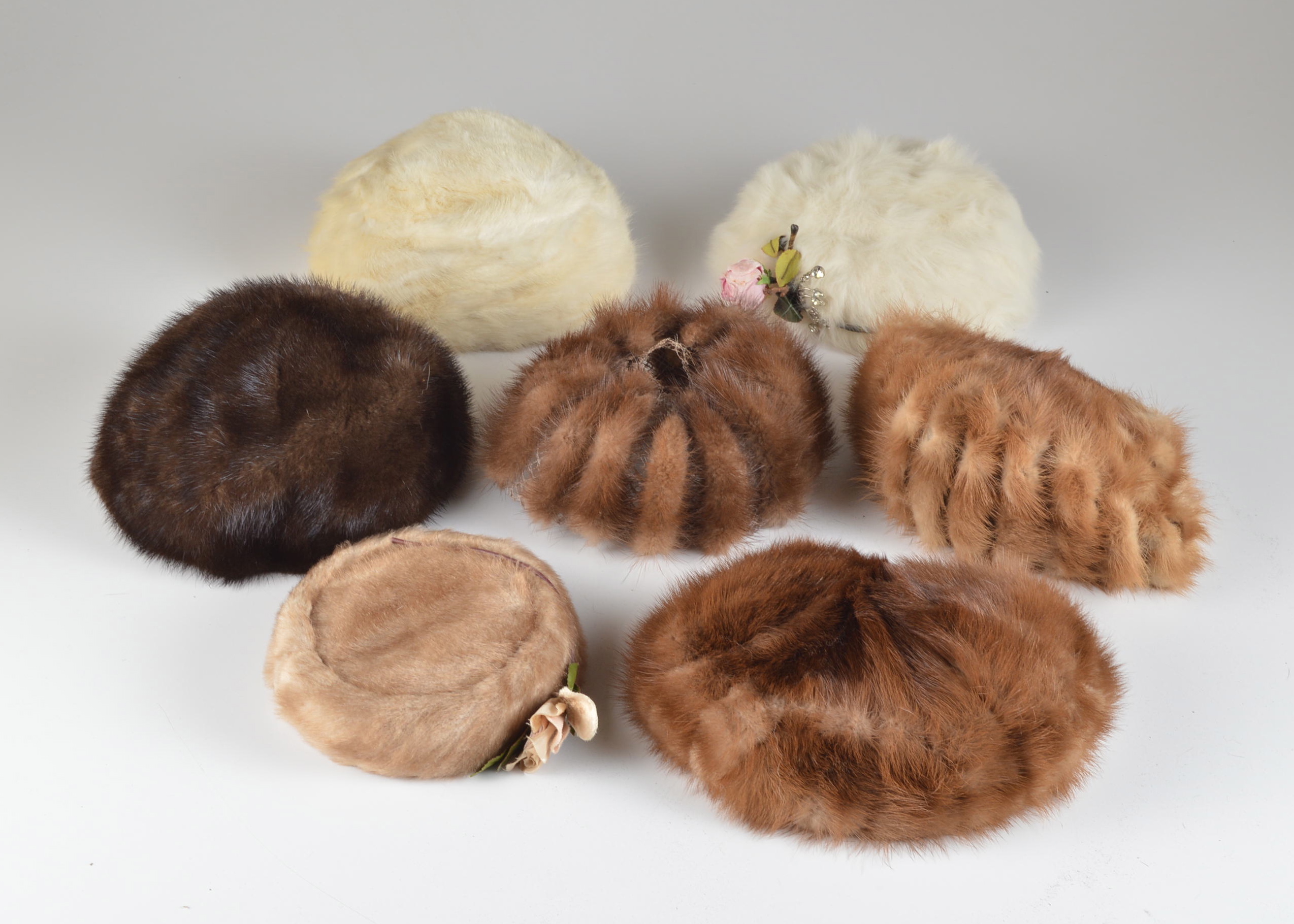 Collection of Vintage Mink Hats
