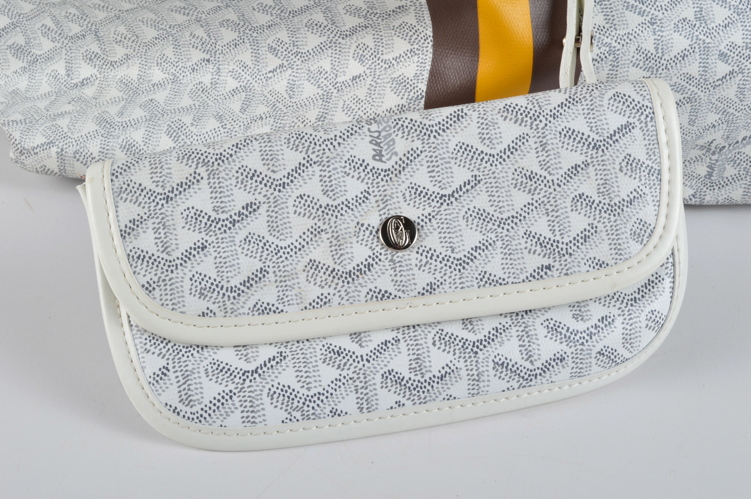 Designer Goyard St. Louis GM Tote and Coordinating Wallet