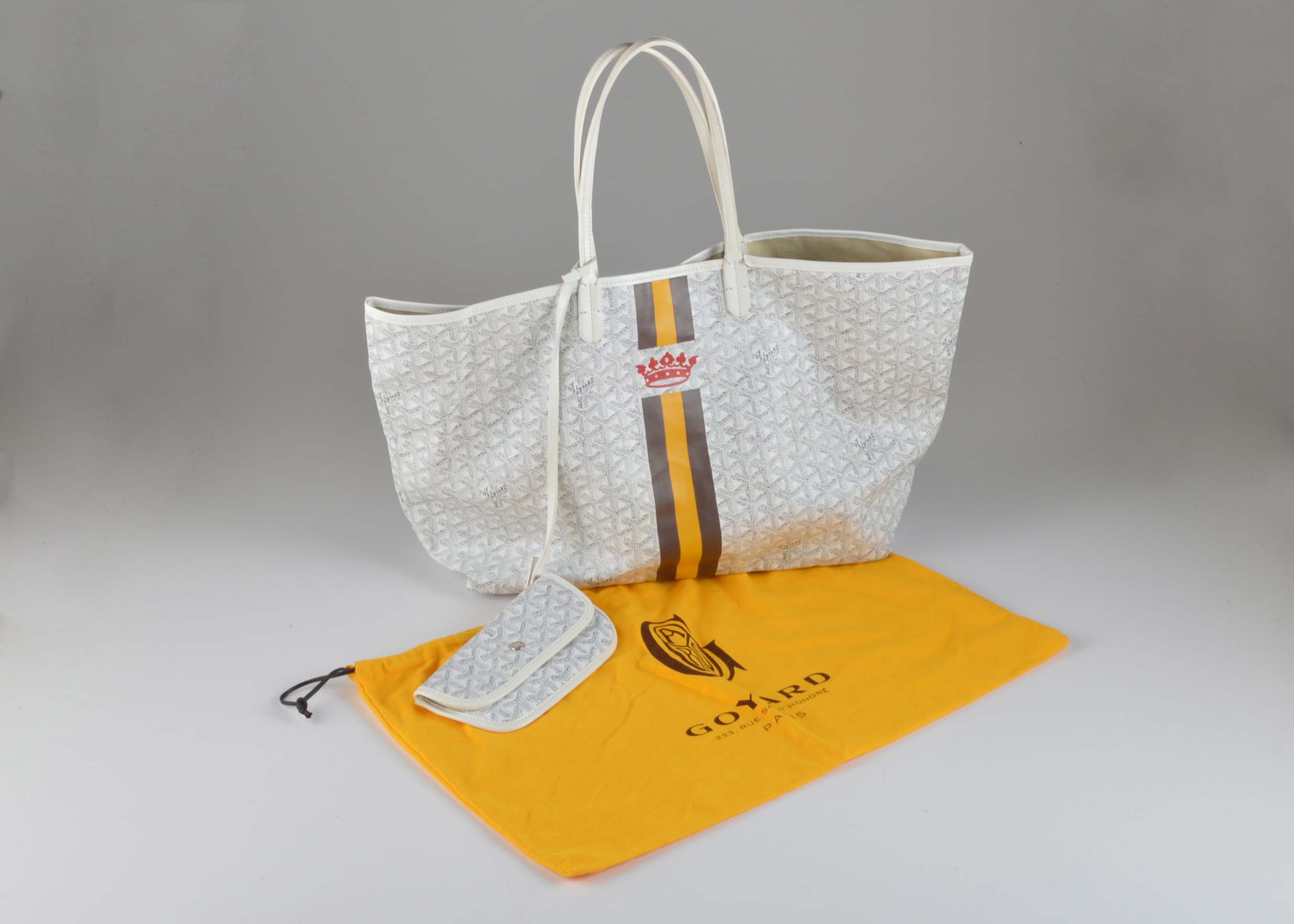 Designer Goyard St. Louis GM Tote and Coordinating Wallet