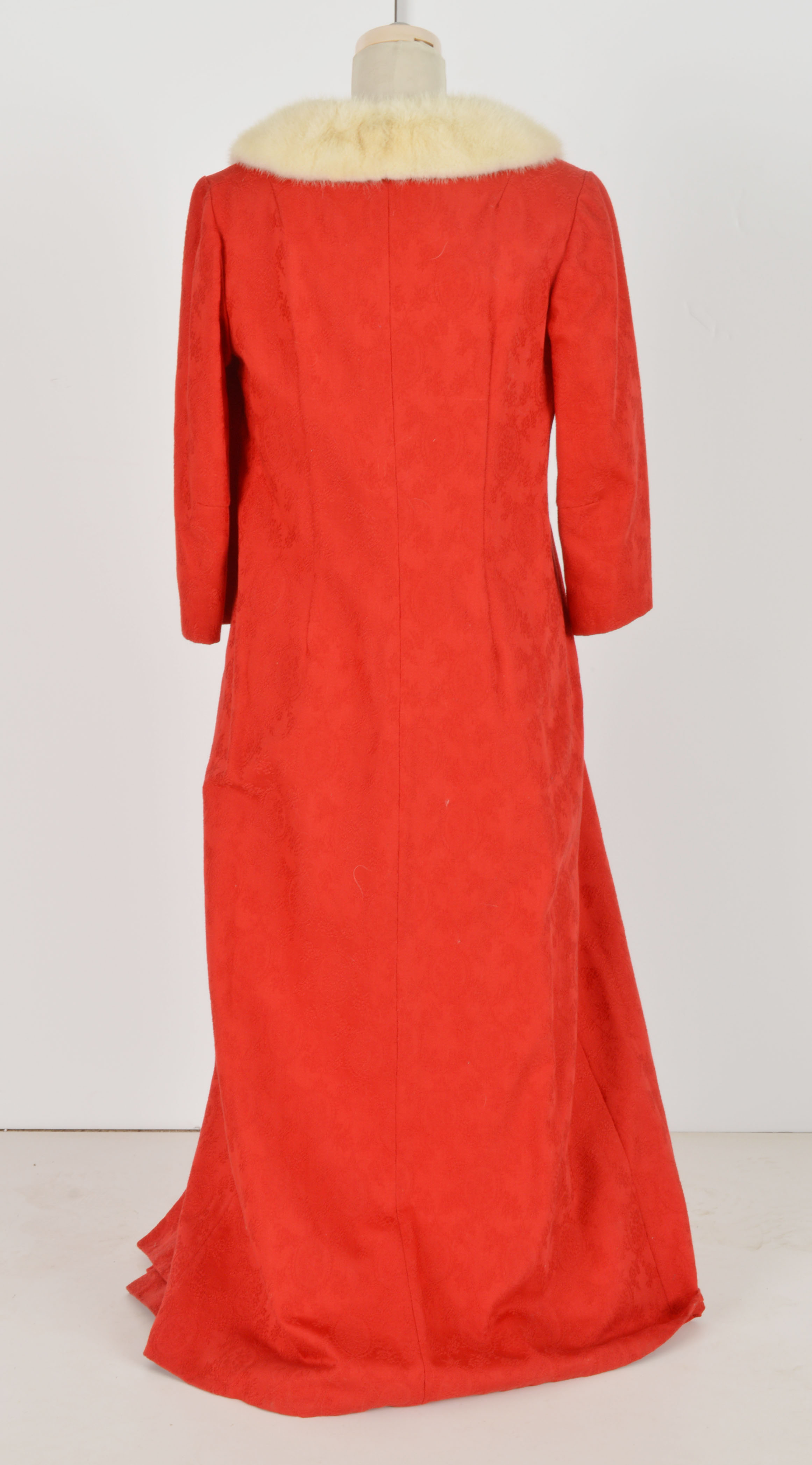 Handmade Vintage Red Jacquard Ensemble 