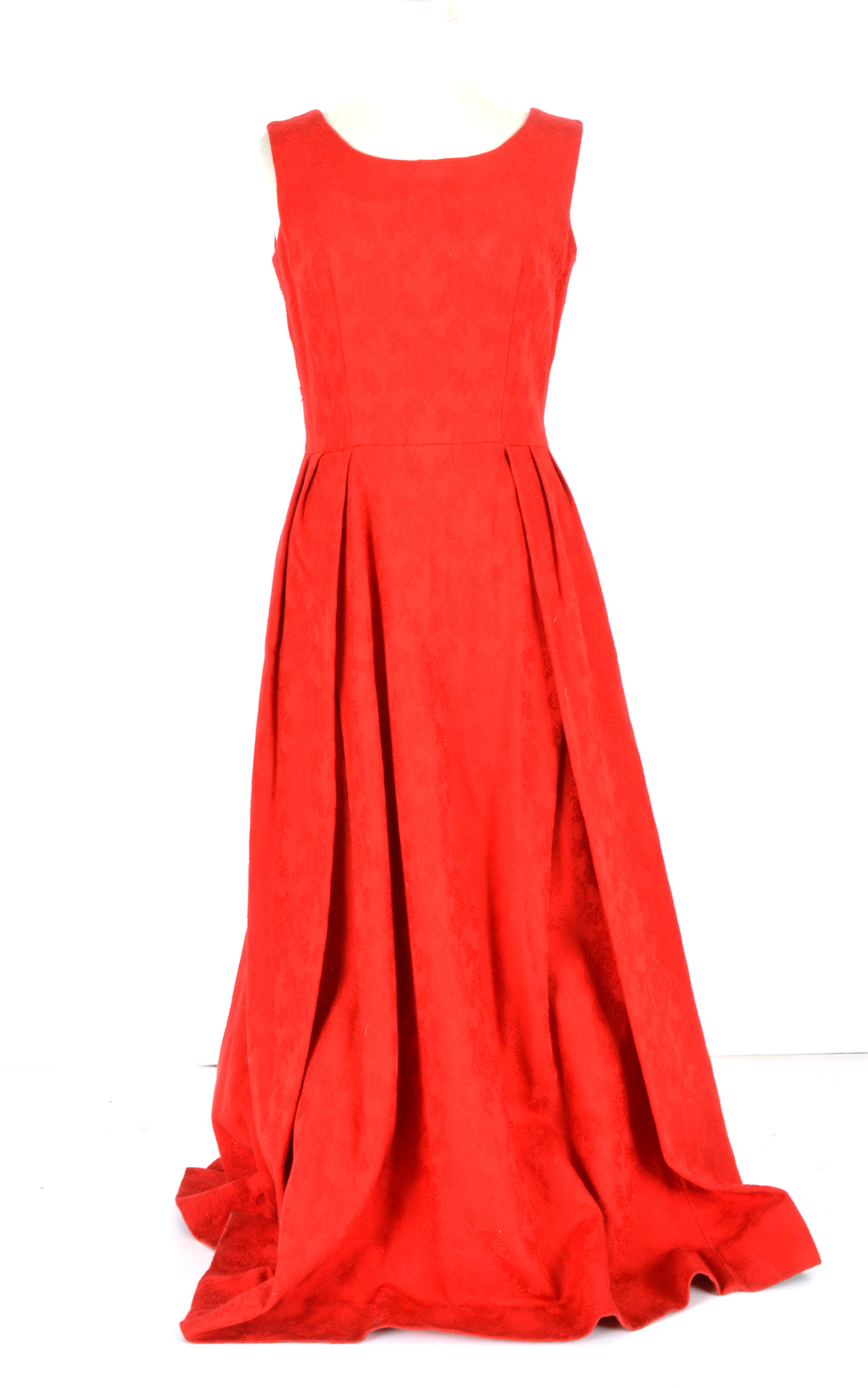 Handmade Vintage Red Jacquard Ensemble 