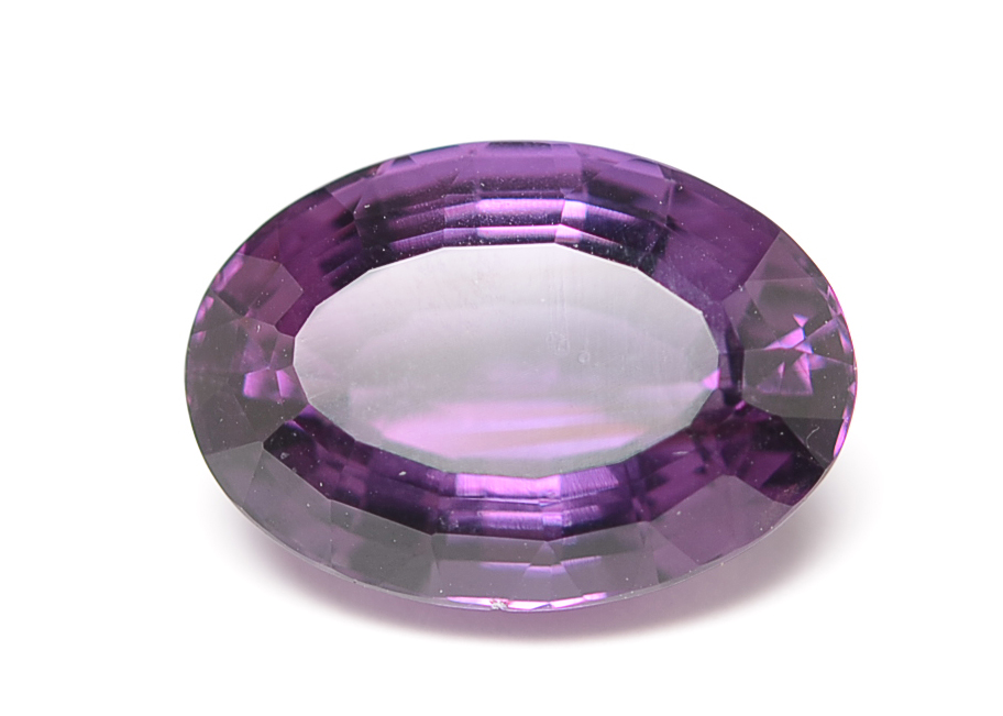 Loose 16.93 Carat Oval Cut Amethyst Gemstone