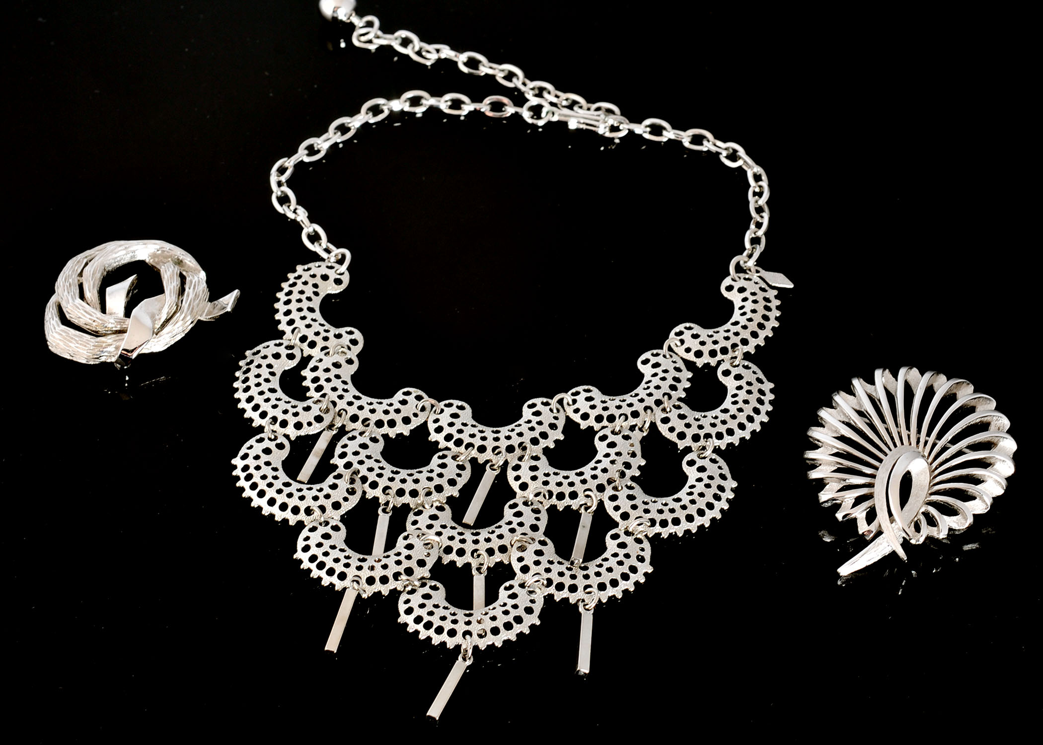 Collection of Vintage Signed Silvertone Costume Jewelry