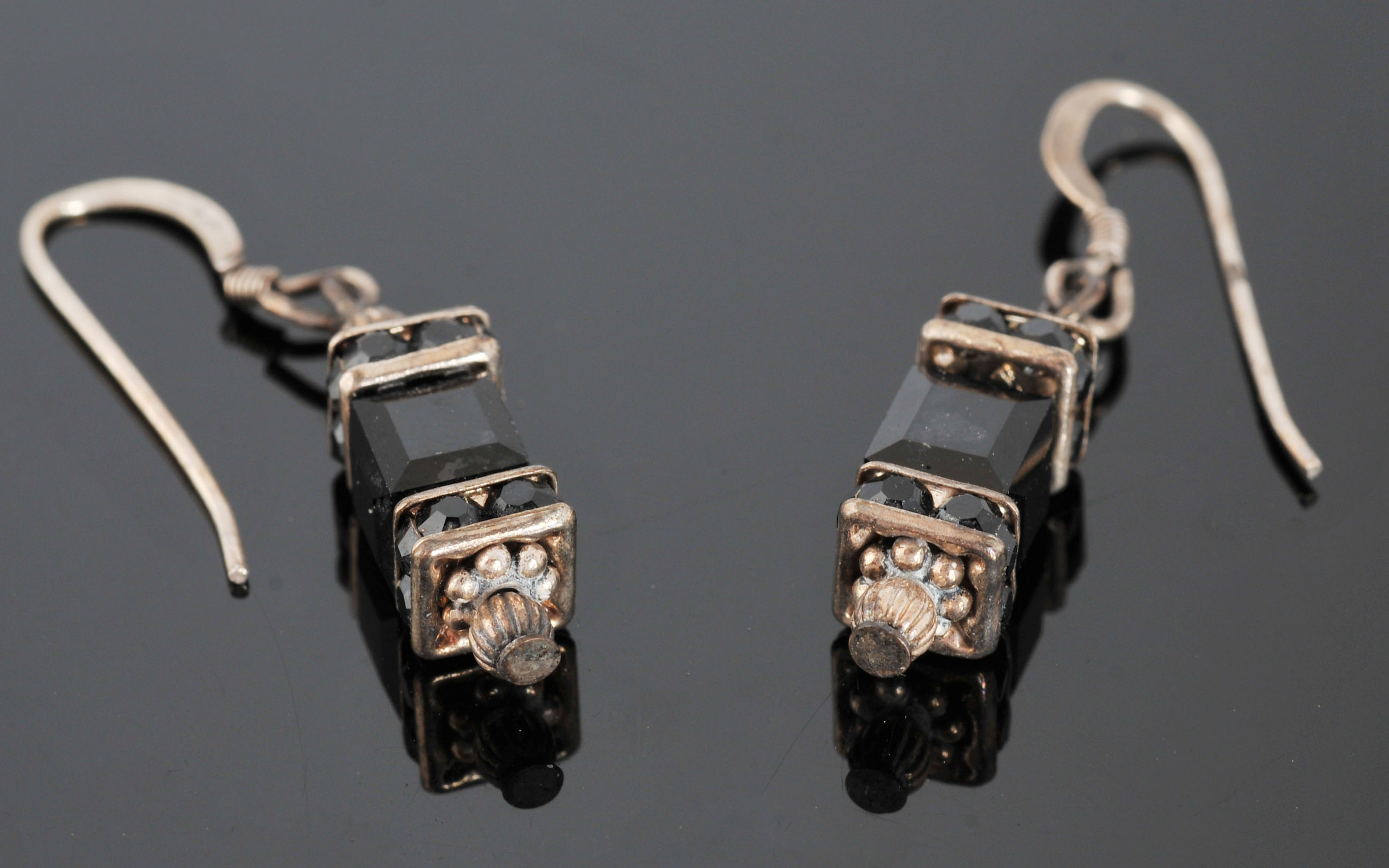 Vintage Floral Filigree Bracelet and Sterling Earrings