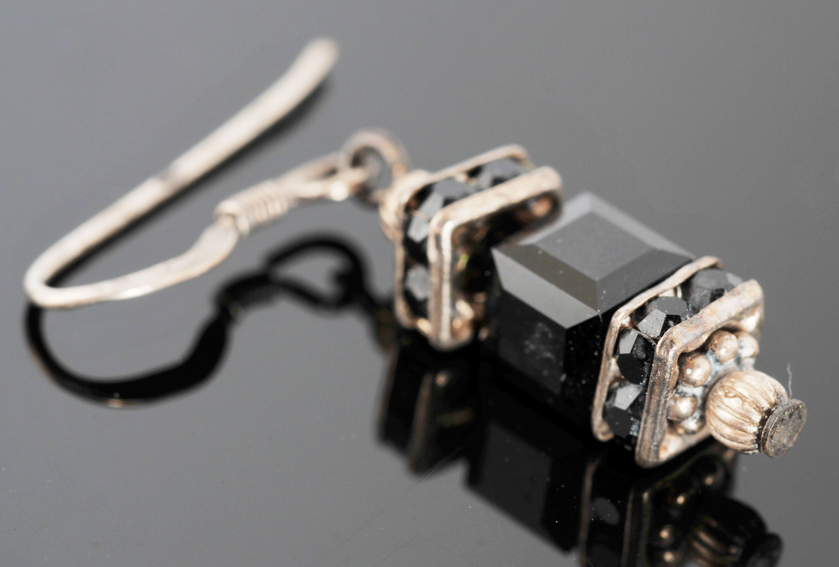 Vintage Floral Filigree Bracelet and Sterling Earrings