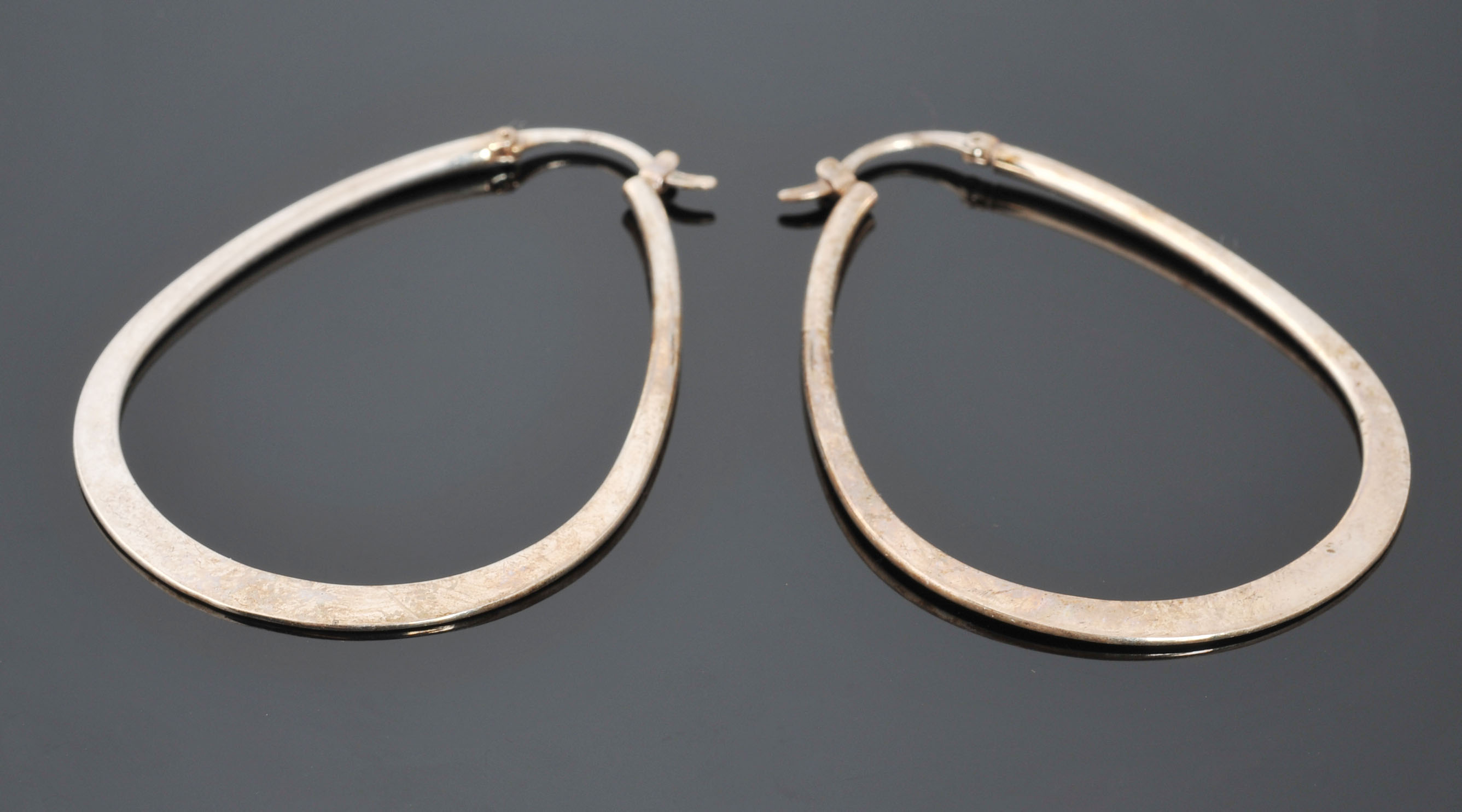 Sterling Silver Choker and a Pair of Sterling Loop Earrings