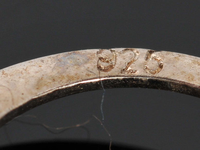 Sterling Silver Choker and a Pair of Sterling Loop Earrings