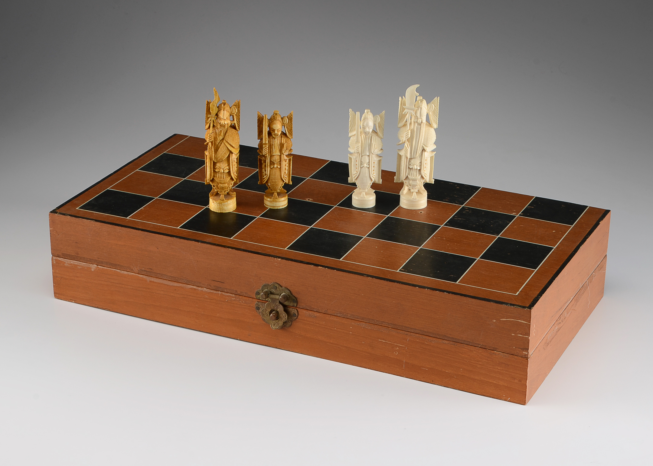 Hand-Carved Ivory Chess Set
