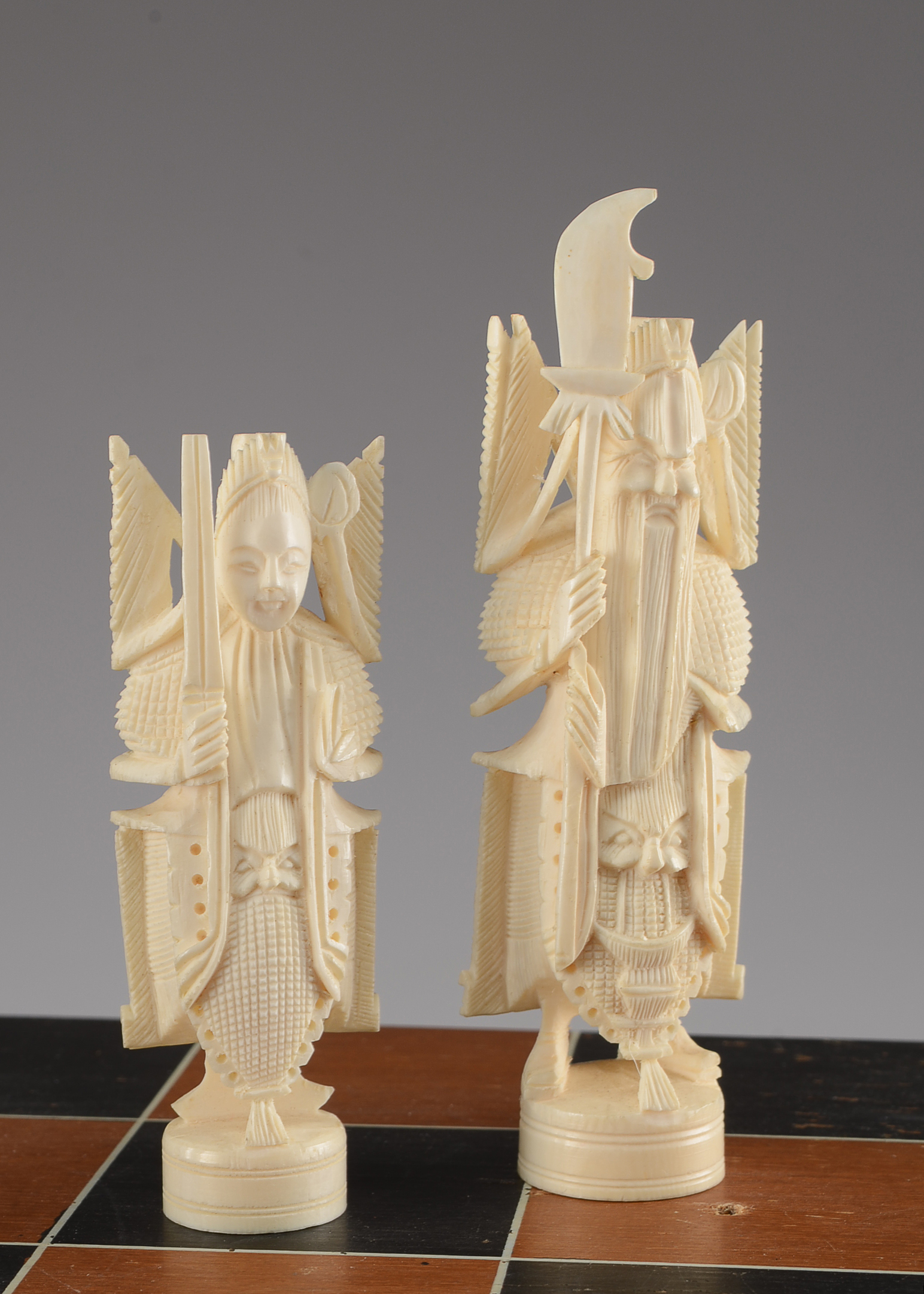 Hand-Carved Ivory Chess Set