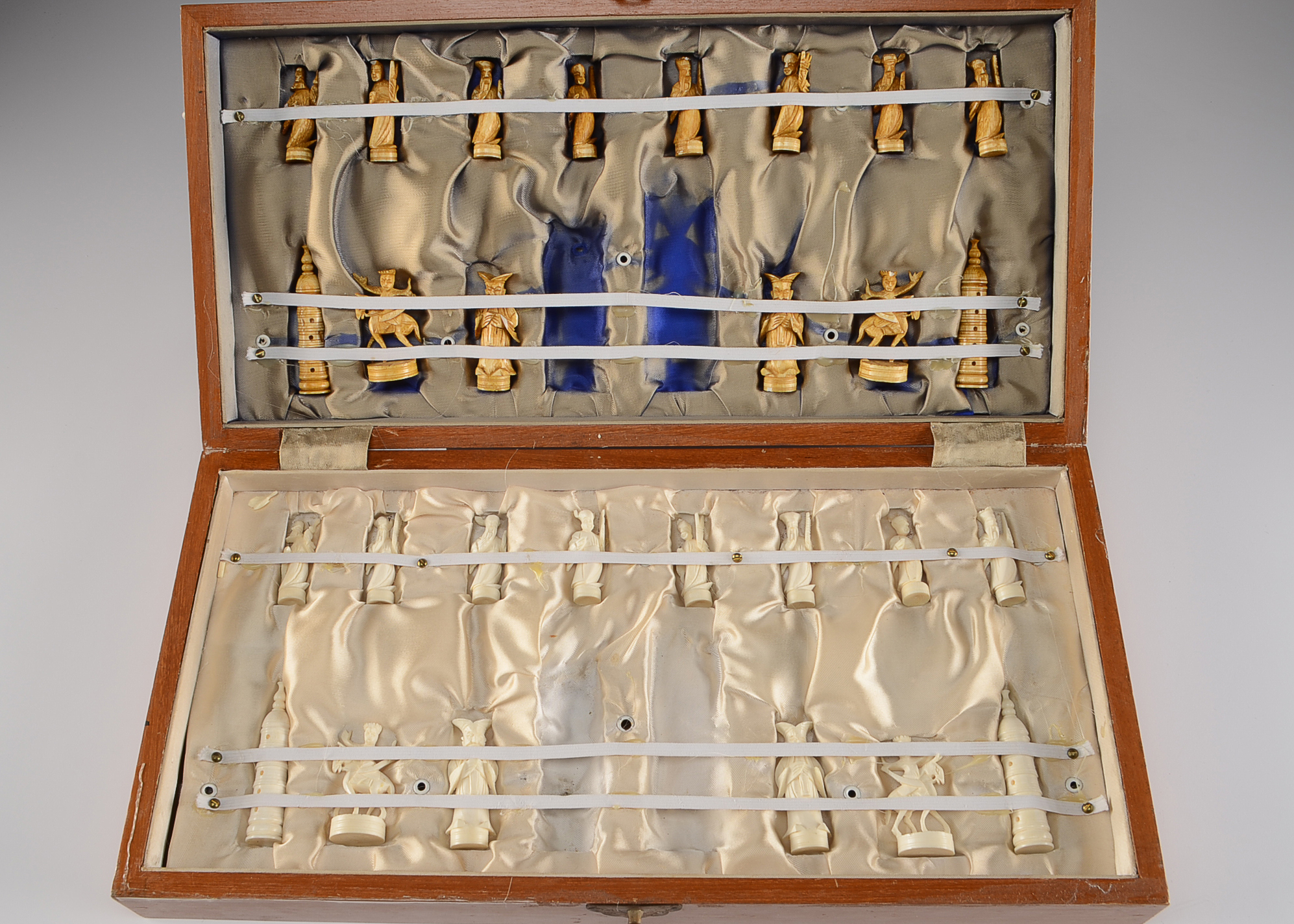 Hand-Carved Ivory Chess Set